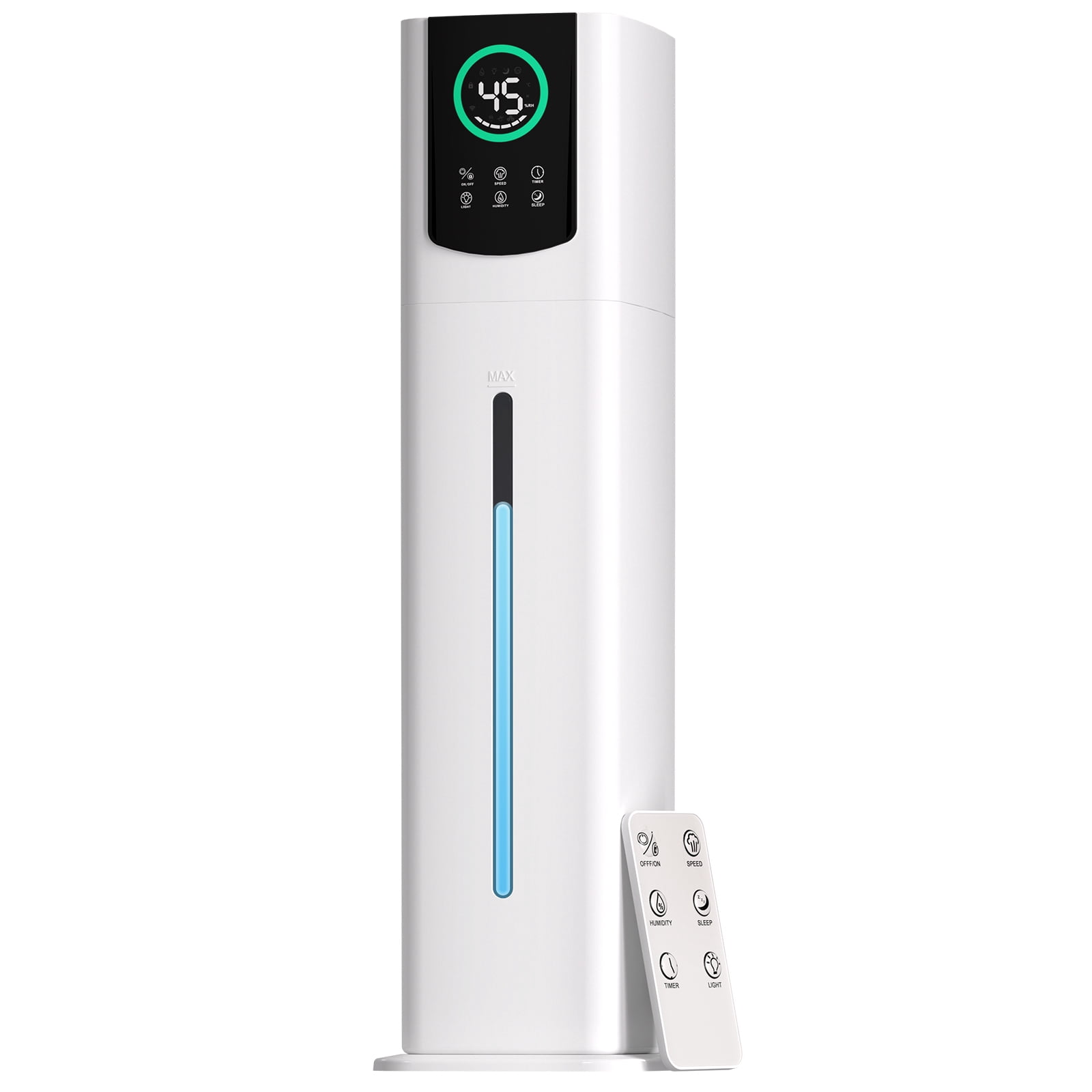 DHOLE Cool Mist Humidifier for Bedroom, Ultra Quiet Ultrasonic Air Moisturizer with Night Light and Auto Shut-Off (White, 9L) fq3zd