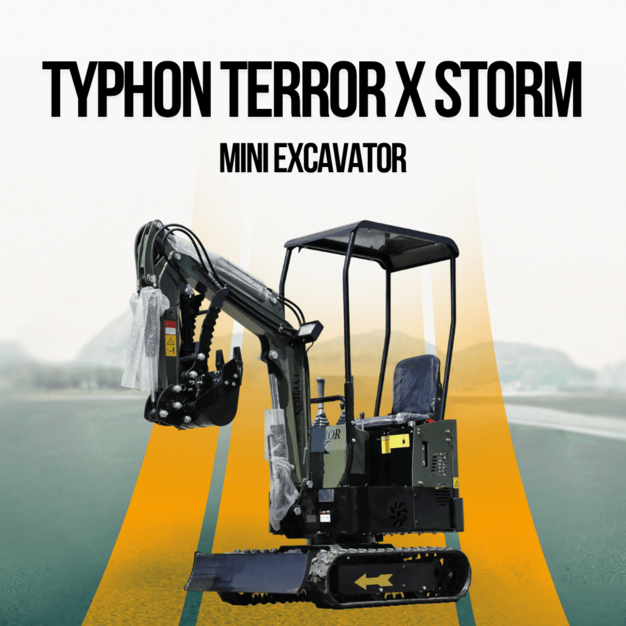 TYPHON Terror X Storm Mini Excavator (1 Ton, Green) iczxt