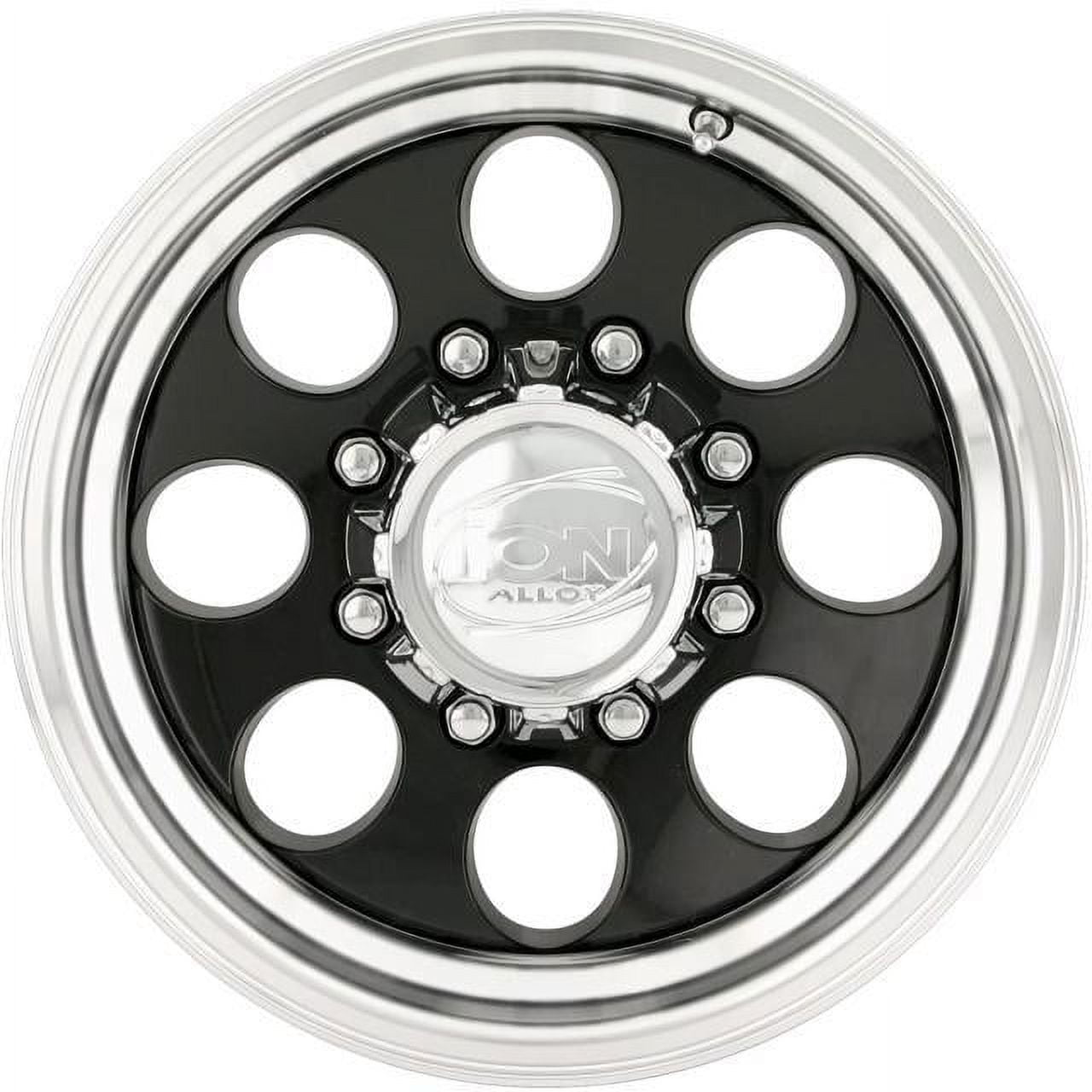 Ion 171 Alloy Wheel 16x8 in 8x6.5 Bolt Pattern (-5mm Offset, Black/Machined) p4gyf