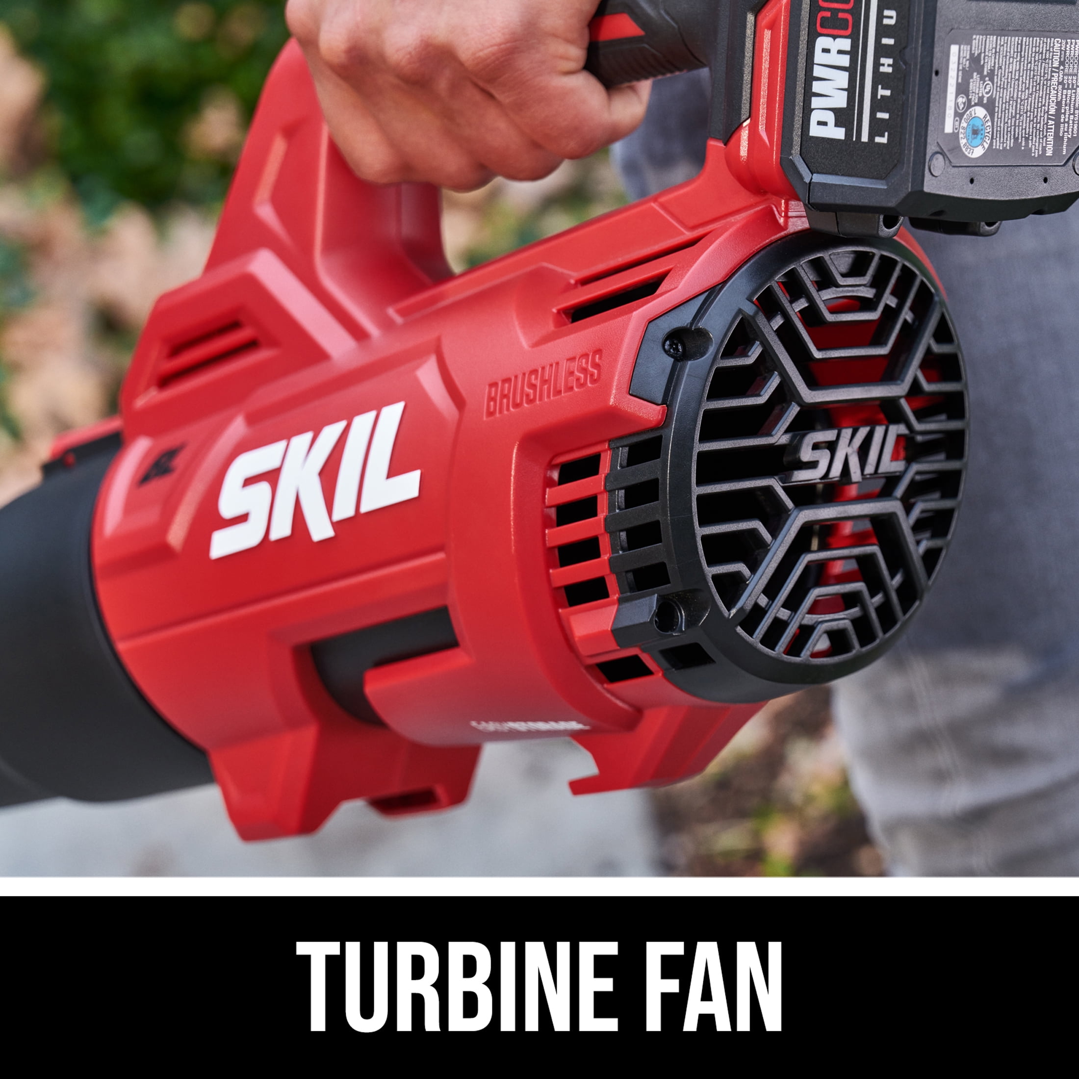 SKIL 20V Brushless Cordless String Trimmer and Leaf Blower Combo Kit (Black/Red, 13 in) hdztw