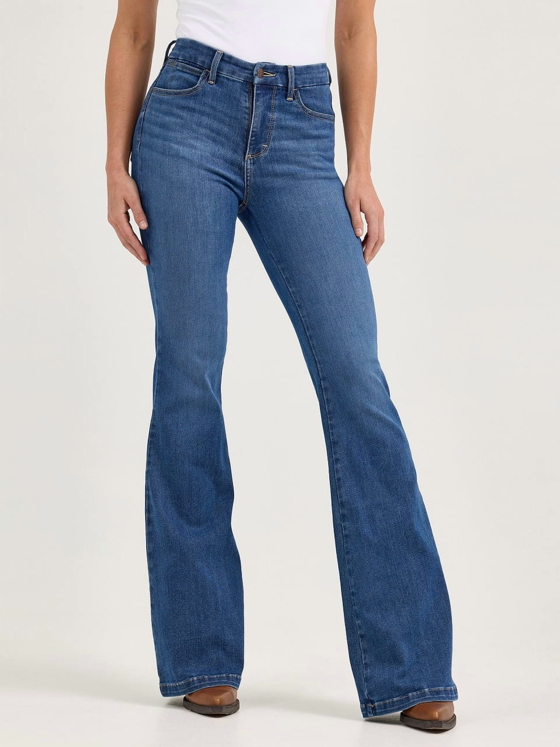 Wrangler Bespoke High Rise Elsie Flare Jeans (Brown, Women's) omfih