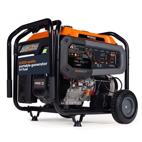 Generac 12,500 Starting Watt Tri-Fuel Portable Generator (Electric Start, 49-State Compliant) 612p0