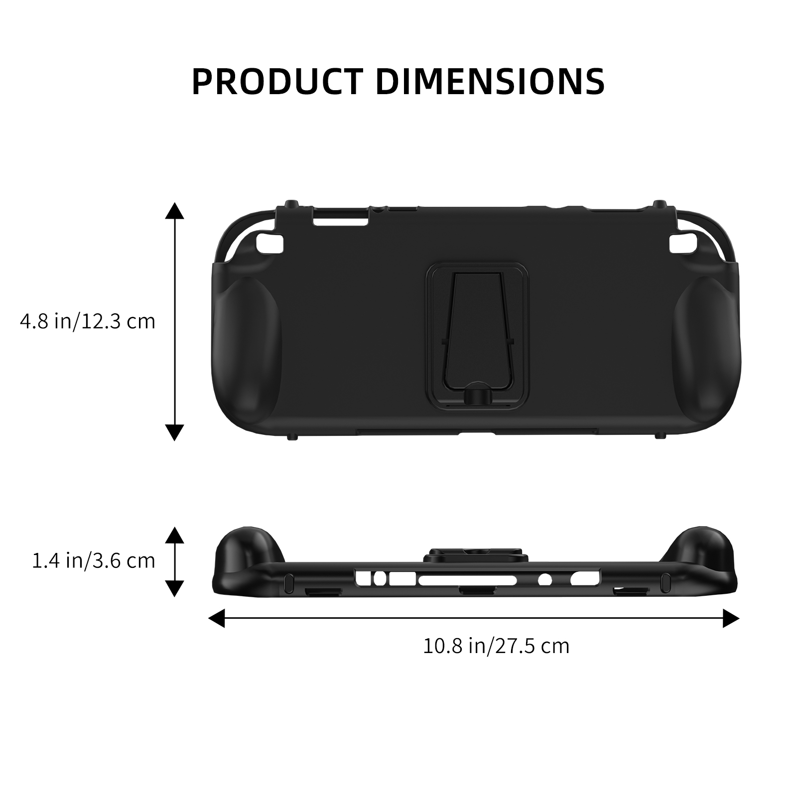 Prociv Accessory Bundle Kit for Nintendo Switch 2, Portable Carrying Case with Charging Dock, Grips, and Screen Protector (Black, 10-Piece Set) fl2xs