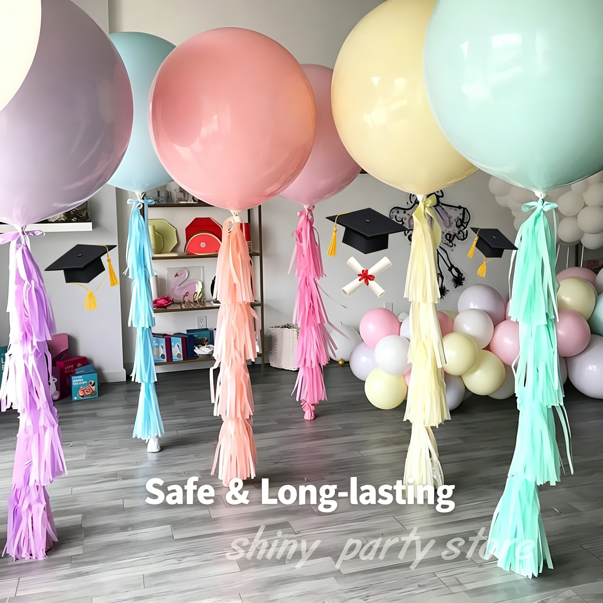 BESTSKY 36 Inch Macaron Latex Balloons for Party Decorations (Pastel Blue, 10 Pack) 2eq5z