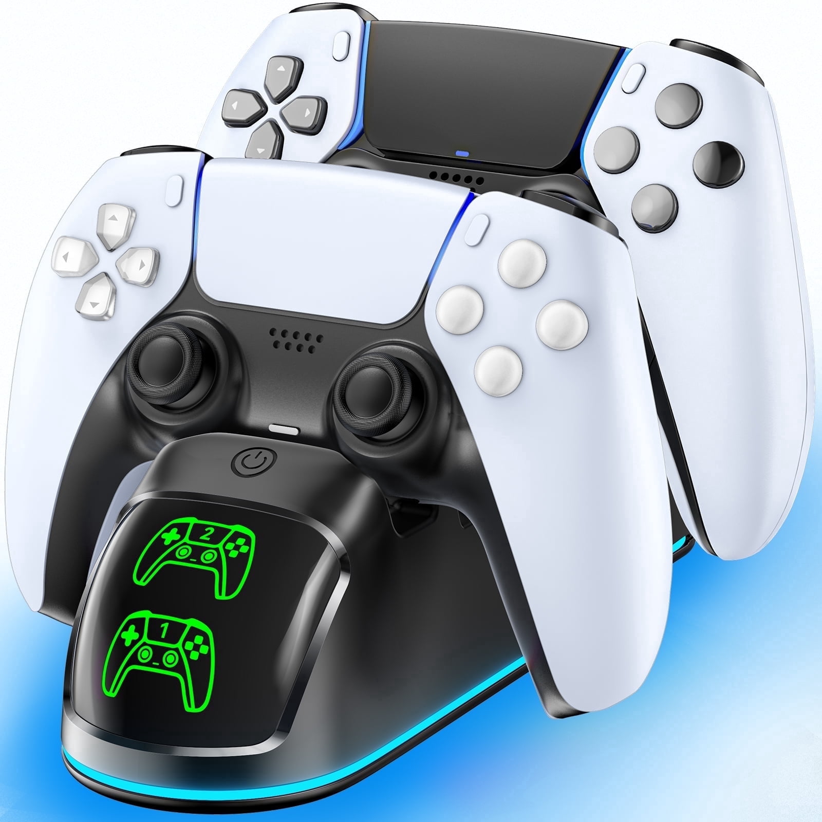 Tokluck PS5 Controller Charging Station for DualSense and DualSense Edge (Black, 1 Pack) 9pv2g