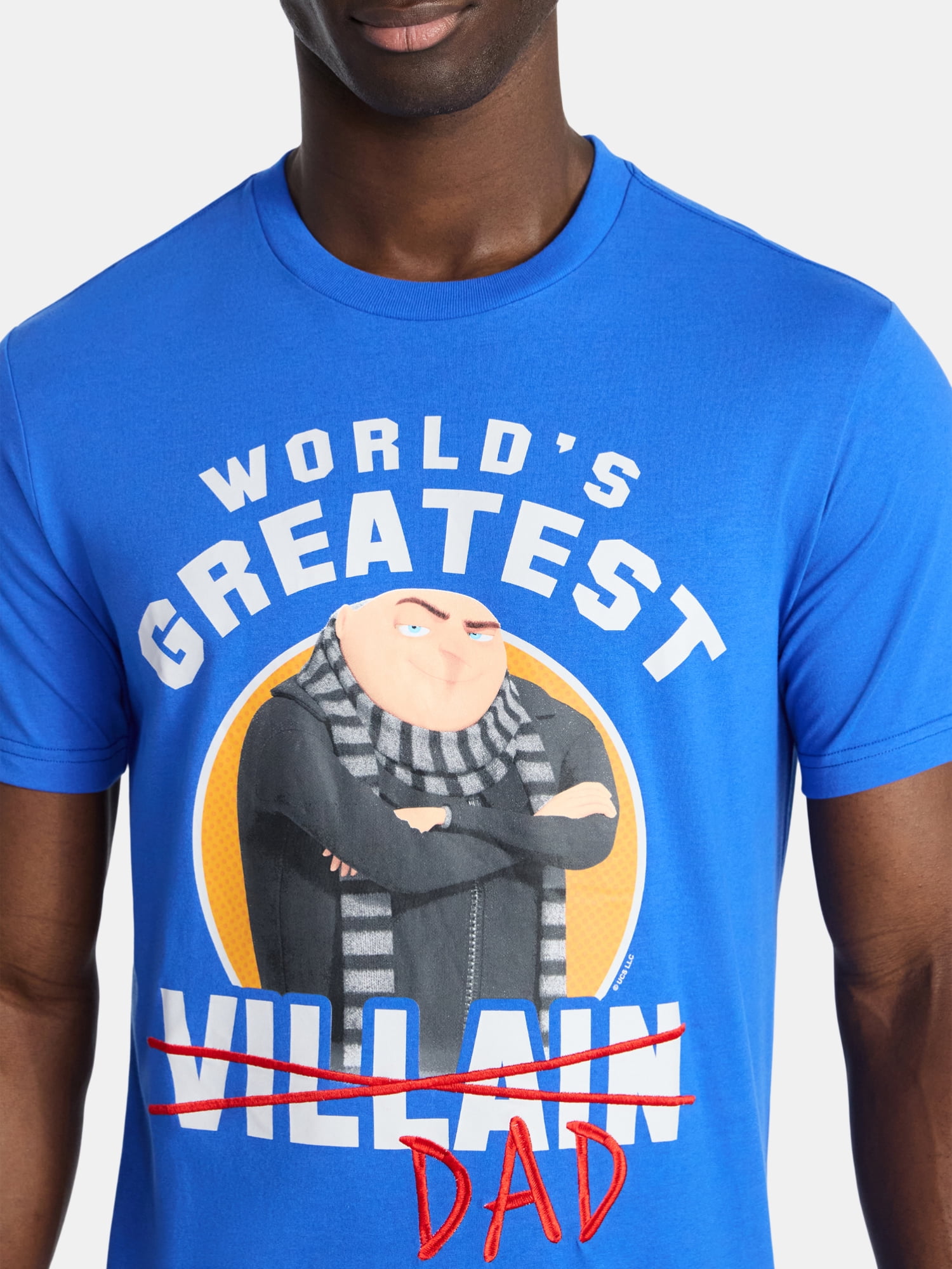 Despicable Me Men's Graphic Tee Short Sleeve Crewneck Shirt (Blue, XS-5XL) m334g