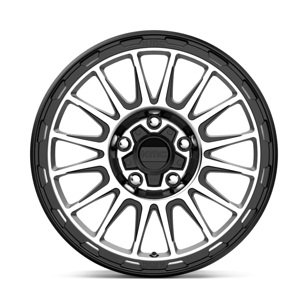KMC KM542 Impact Aluminum Wheel (Satin Black Machined, 17x8.5 in) 80879