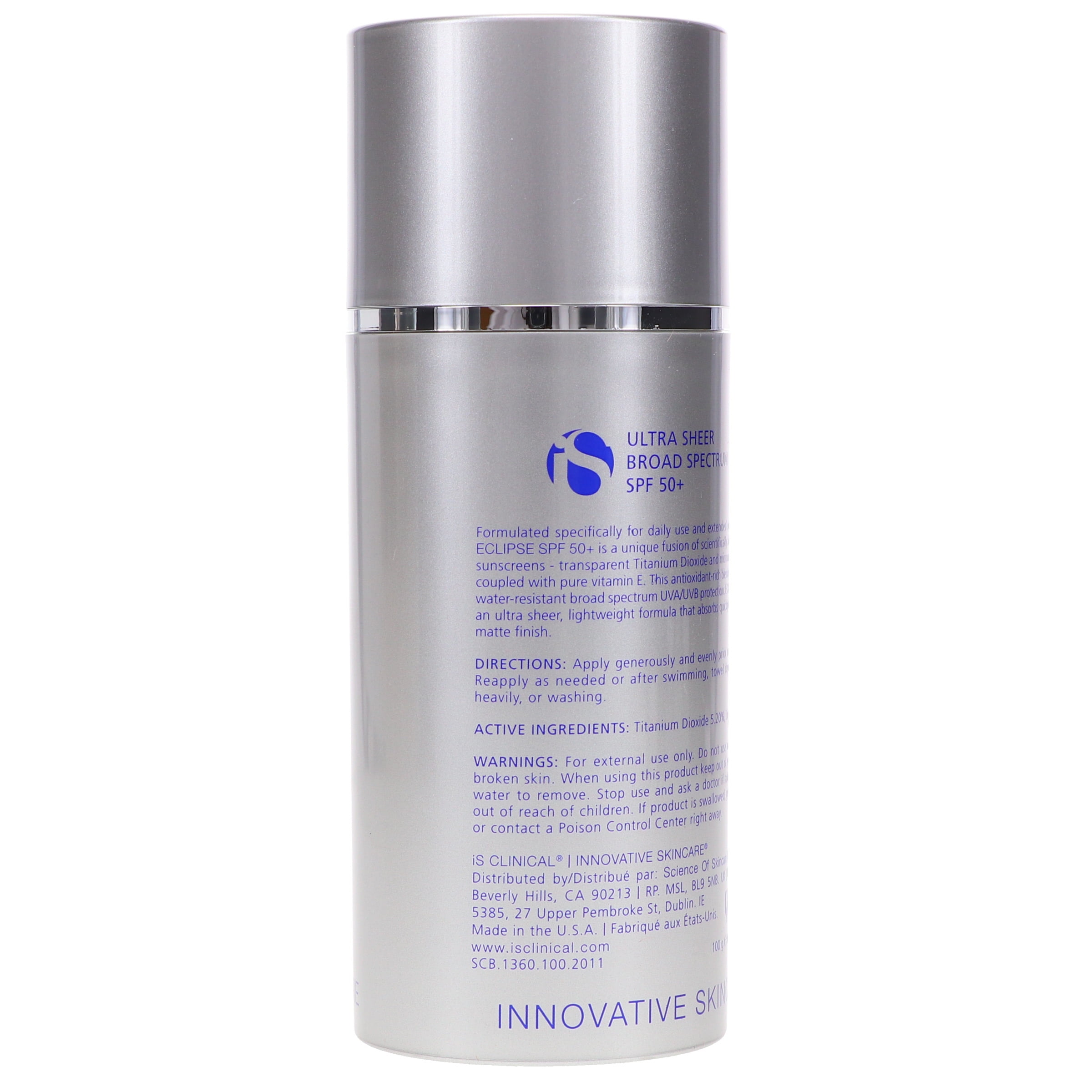 iS CLINICAL Eclipse SPF 50+ Sunscreen Broad-Spectrum UVA/UVB Protection (Clear, 3.5 oz) km8h6