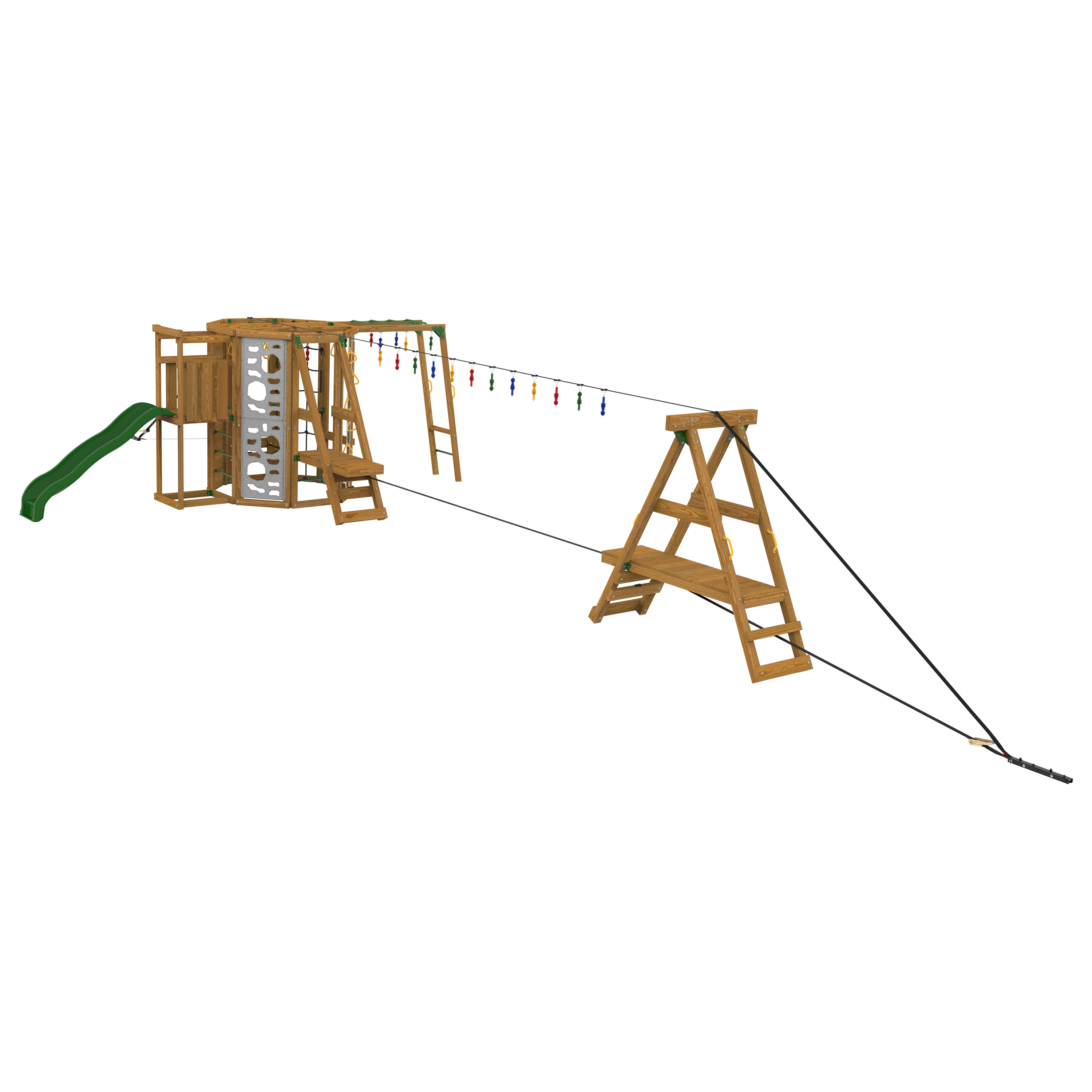 PlayStar Ninja Power Tower Outdoor Playset (Silver, 108 sq ft) 4vxx1