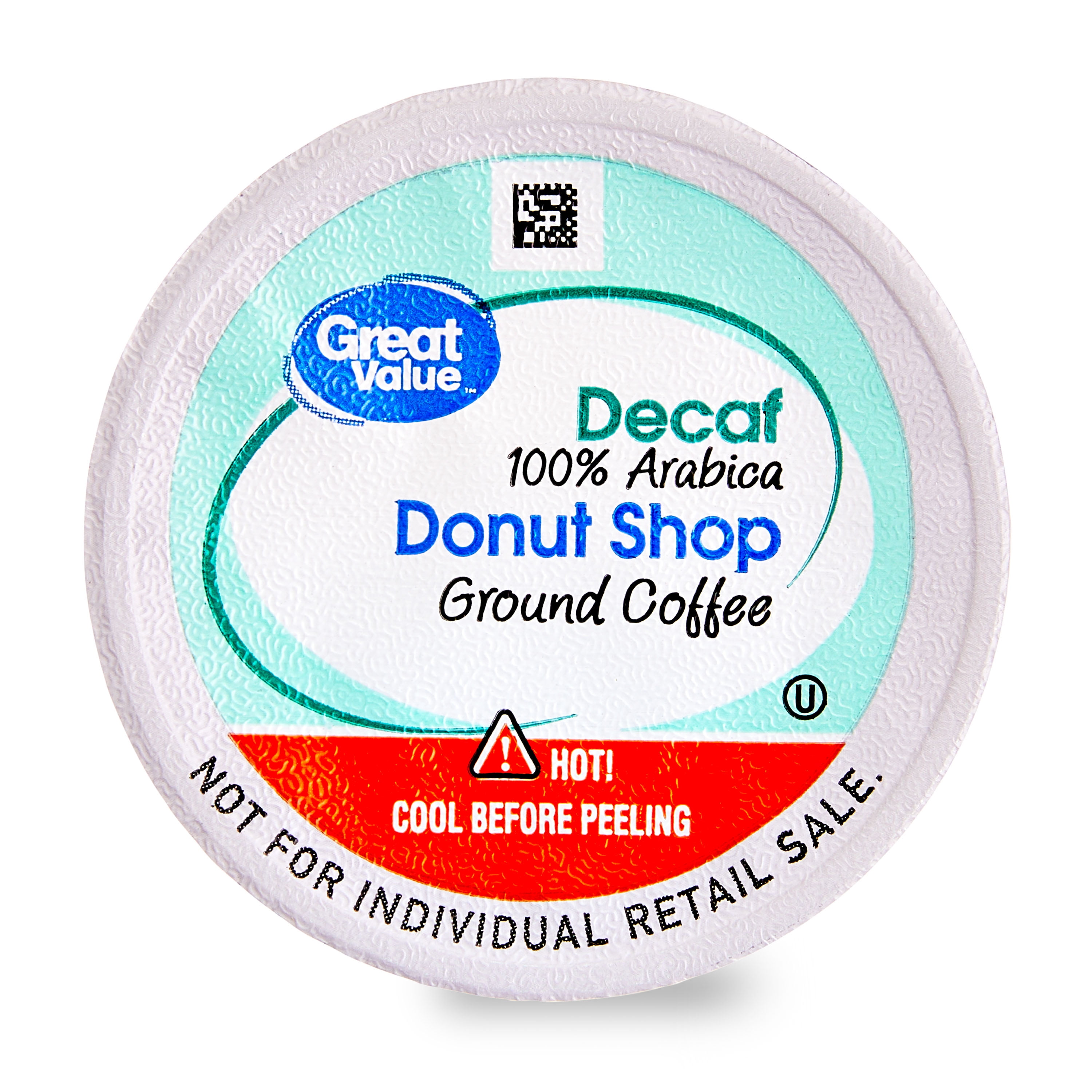 Great Value Donut Shop Decaf Ground Coffee Pods (Medium Roast, 12 Count) 7zve4