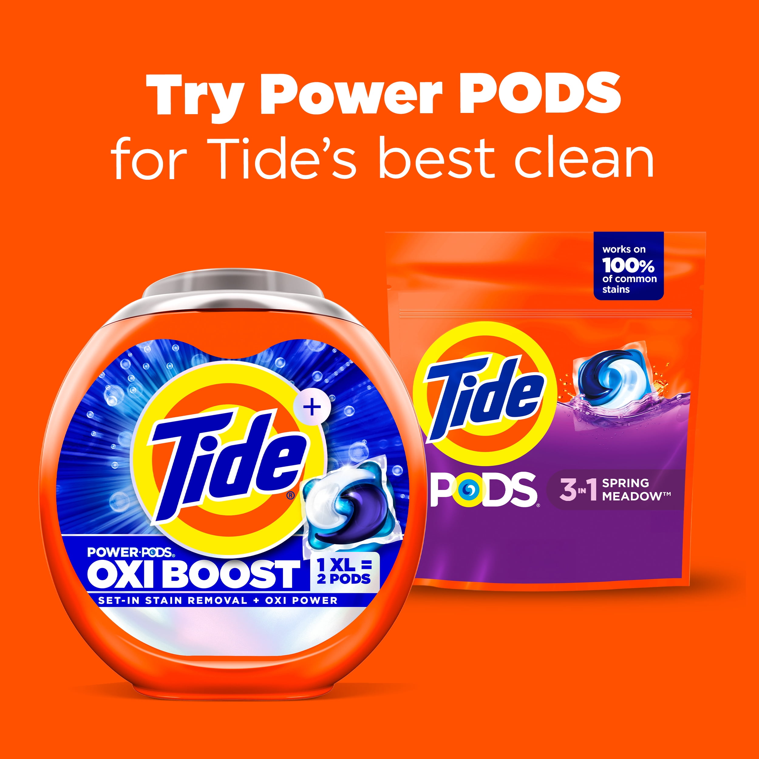 Tide PODS Laundry Detergent Pacs, Spring Meadow Scent, Deep Cleaning (16 Count) 3pttr