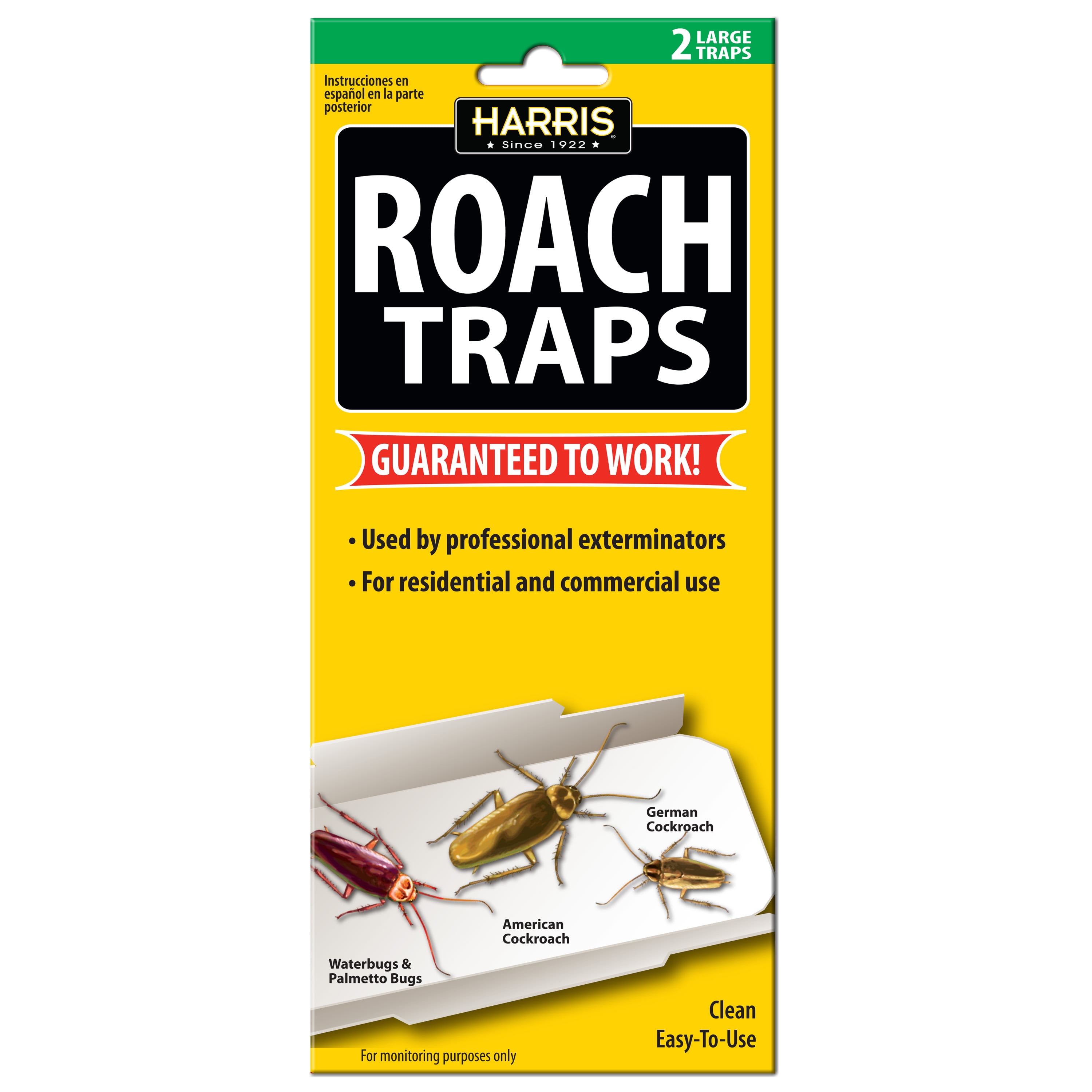 Harris Roach Traps Professional Strength Insect Control (8 Count, 4 Packs of 2) 1h3hq