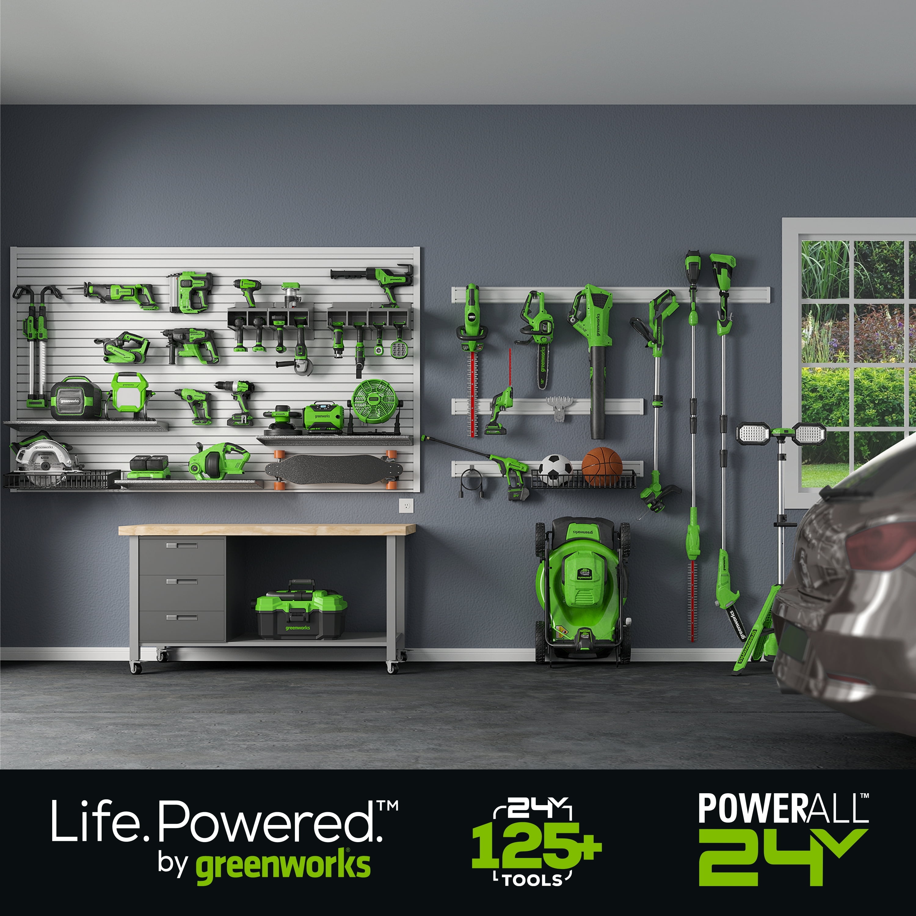 Greenworks 48V Brushless Cordless Lawn Mower with Dual 4.0Ah Batteries and Charger (20 in) plvn5