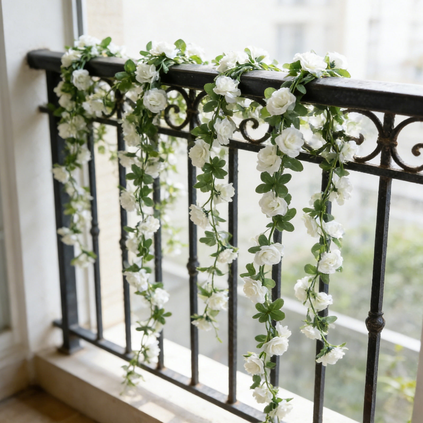Skegnu Artificial Peony Flower Garland Silk Hanging Vine for Wedding Arch and Home Decor (78 in) 8z6sd