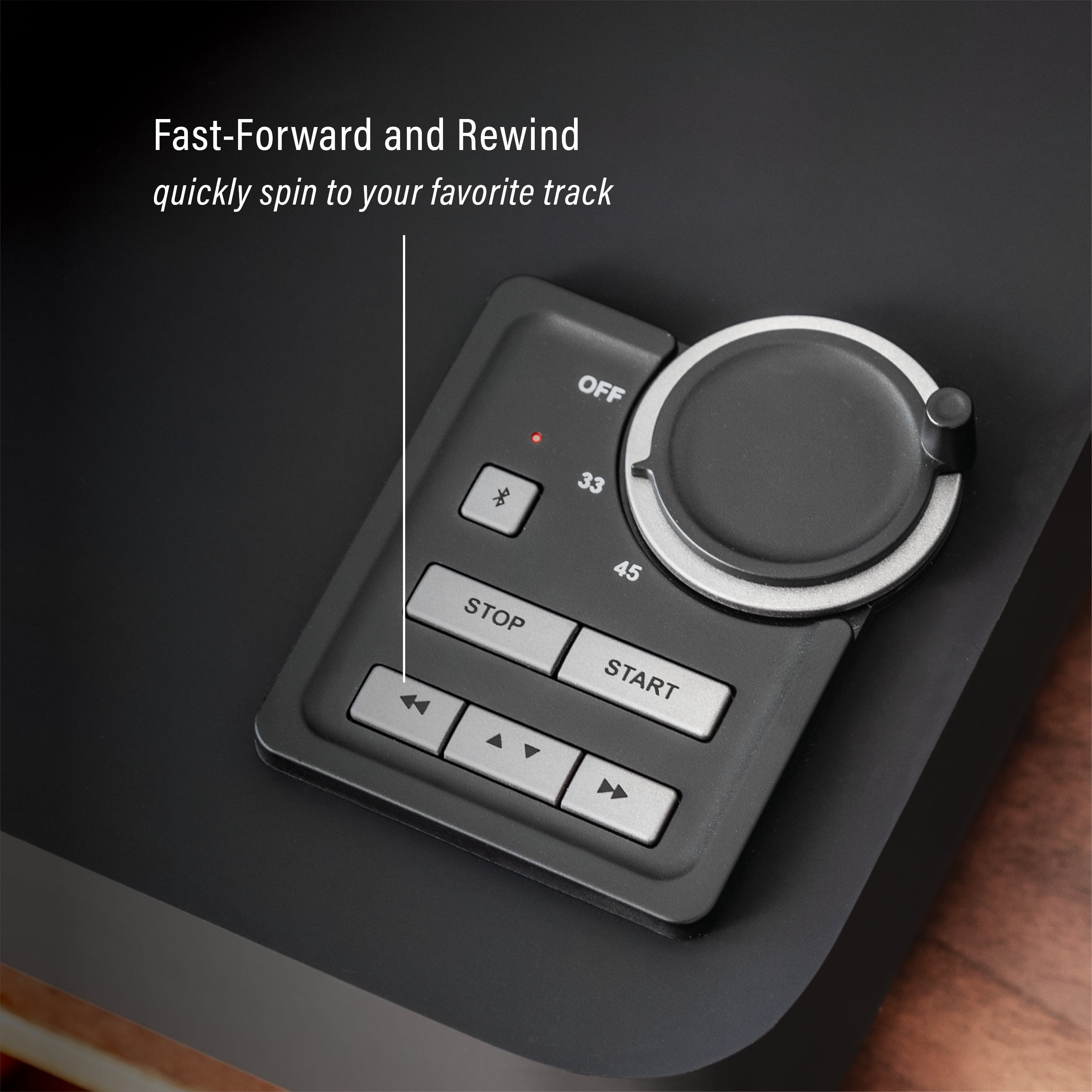 Crosley C300 Fully Automatic Bluetooth Vinyl Record Player (Black, 2-Speed) o8hkg