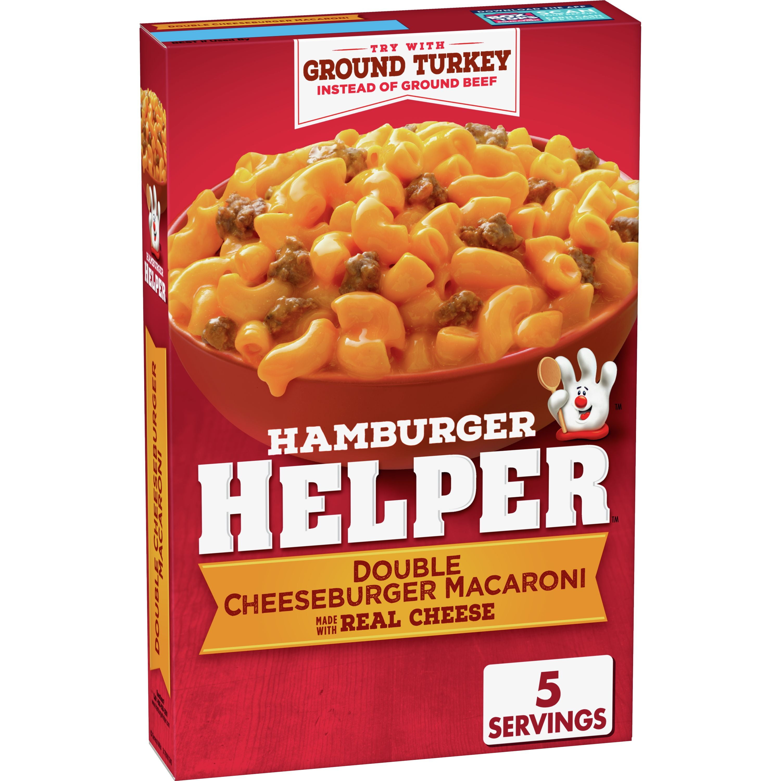 Hamburger Helper Double Cheeseburger Macaroni Pasta Meal (6 oz) 9ippi