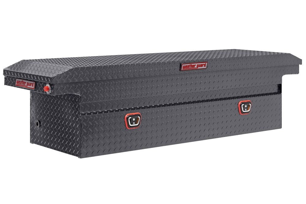 WEATHER GUARD Saddle Truck Tool Box Aluminum Full Low Profile (Gunmetal Gray, 71.5 in x 20.5 in x 13.5 in) 8k7fc