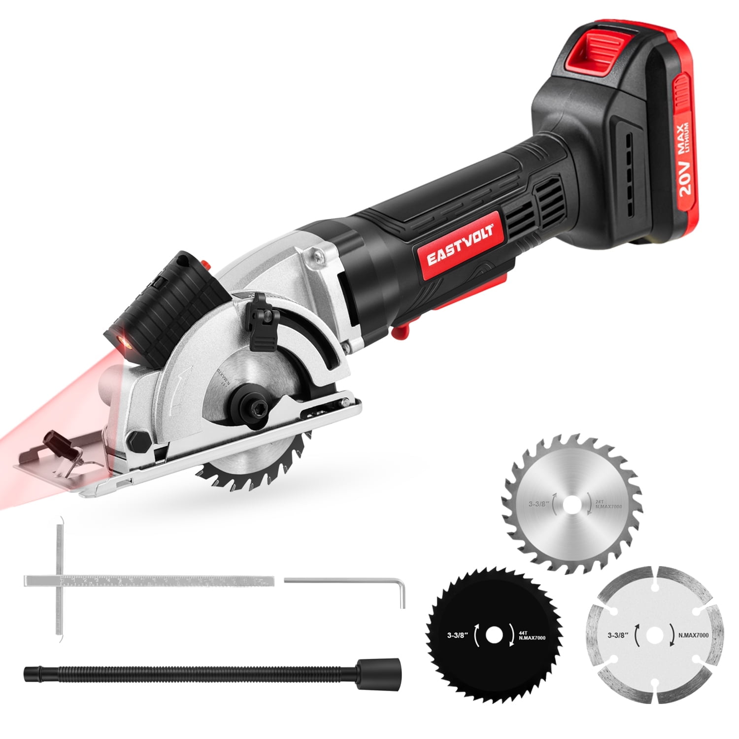 Eastvolt 20V Cordless Circular Saw, Compact Power Tool for Wood and Tile (3.37 in, 4500 RPM) gl1hn
