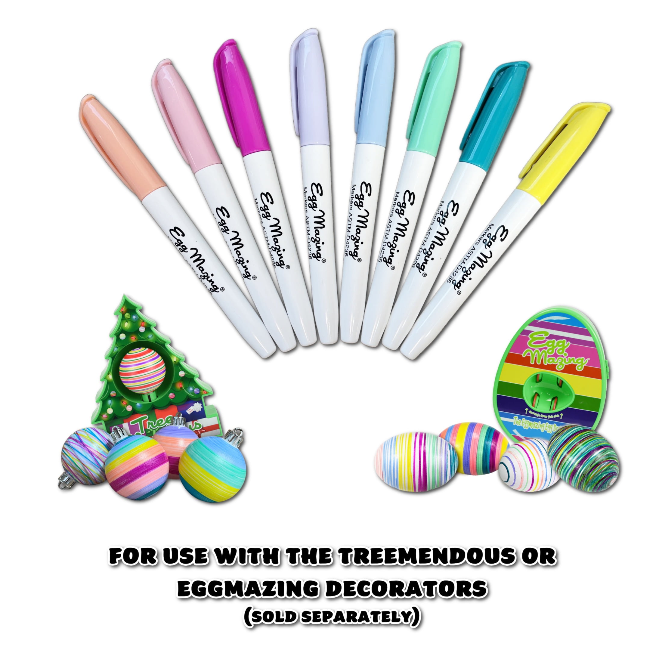 The Treemendous Ornament Decorator Eggmazing Pastel Markers (8 Pack) sy7zc