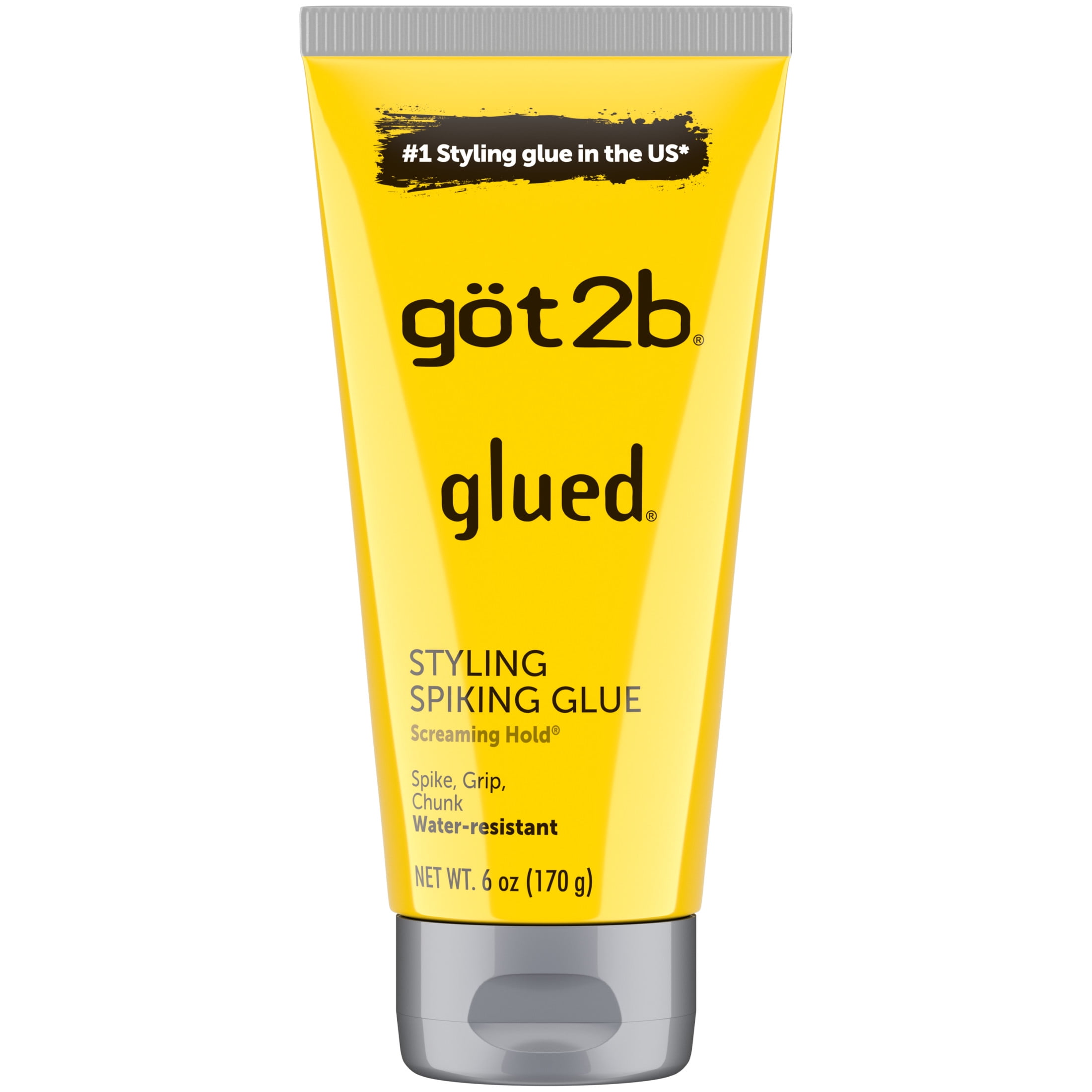 got2b Glued Styling Spiking Hair Gel, Water-Resistant, Screaming Hold for Bold Hairstyles (6 Pack, 6 oz) m7xb7