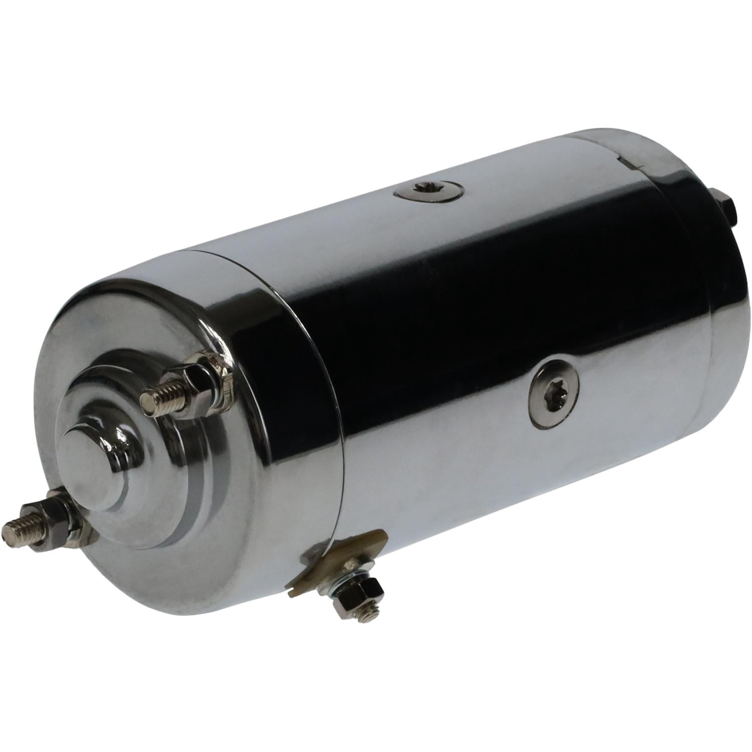OEG Parts 12V Chrome Starter Motor for Harley Davidson FL Series (1965-1976) CCW Rotation jn6pj