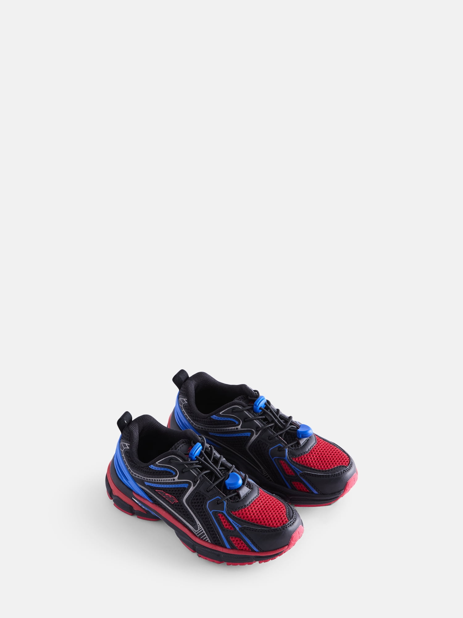 Avia Boys Bungee Athletic Sneakers Lightweight Slip-on Comfort Shoes (Black, 13 Little Kid) u5qld
