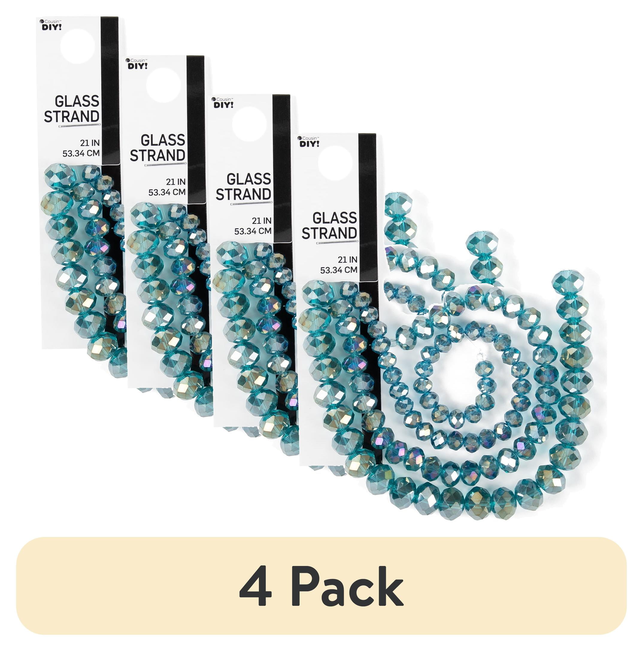 CousinDIY Glass Rondelle Beads for Jewelry Making (Indicolite Teal AB, 88 Pieces) 526v8