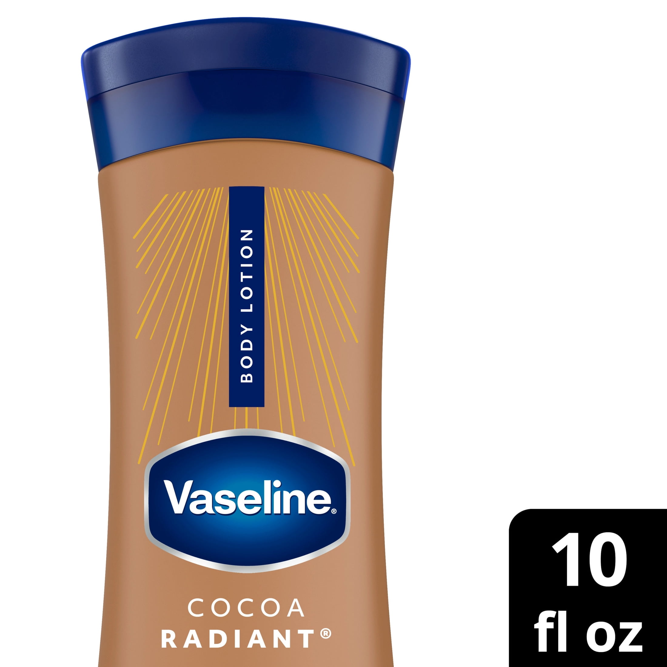 Vaseline Intensive Care Cocoa Radiant Body Lotion for Dry Skin with Pure Cocoa Butter and Hydrating Lipids (10 fl oz) tgxve