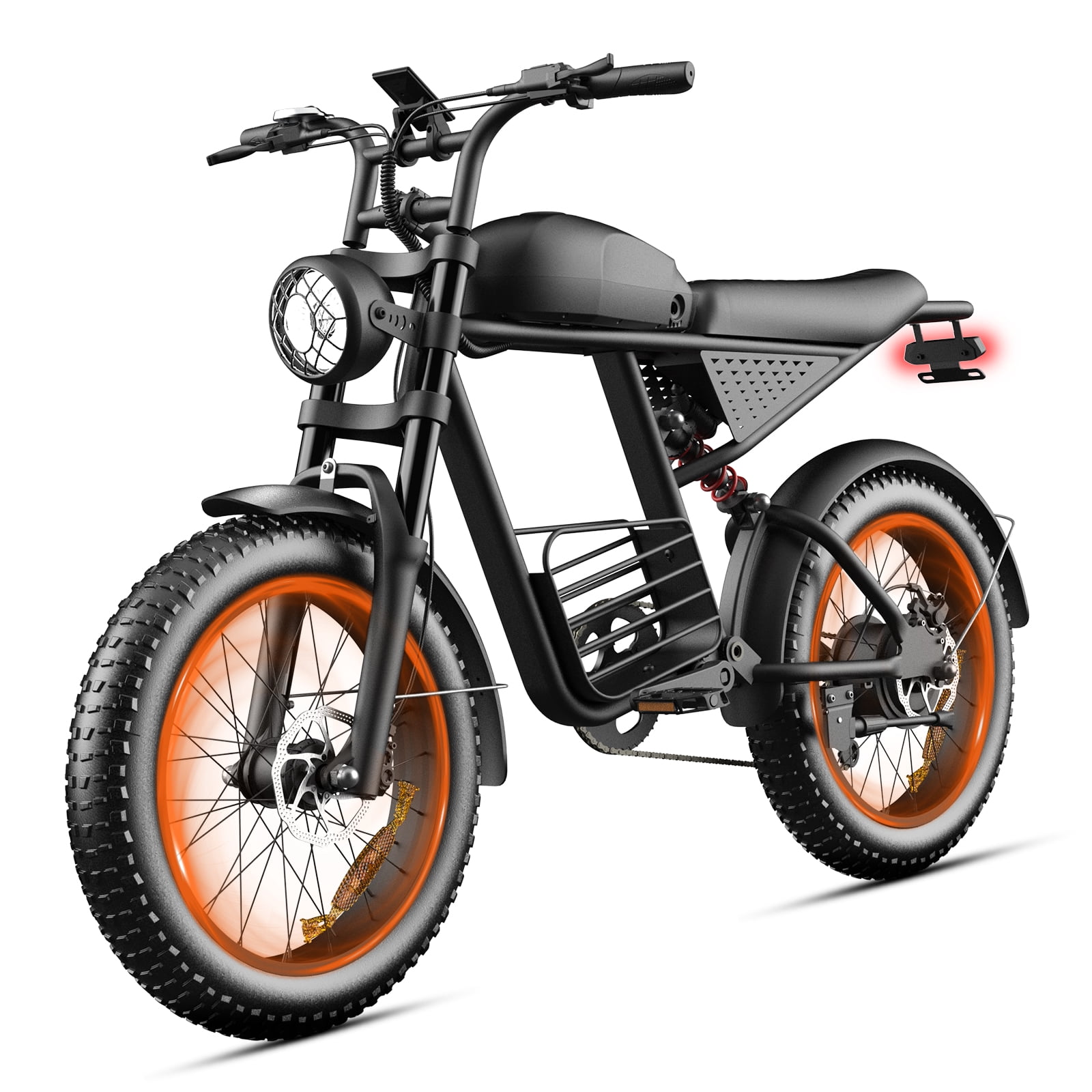 YUCHETX Electric Bike for Adults, 750W Motor, 30 MPH Top Speed, 55 Miles Range, 20 in x 4.0 in Fat Tires (Black) uv6wm