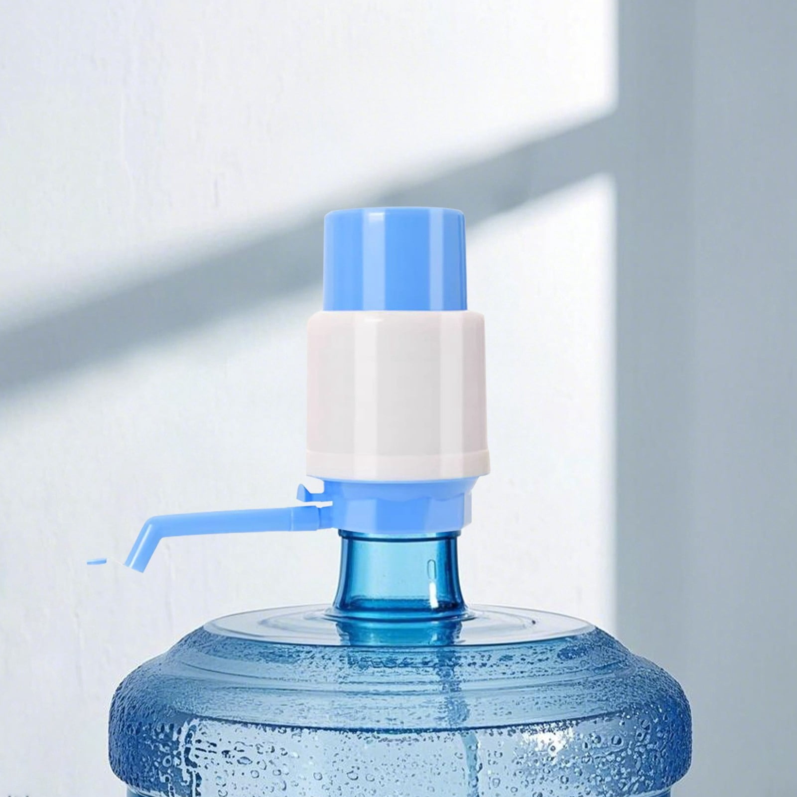Rmncdg Manual Hand-Operated Water Dispenser Pump for 5-Gallon Jugs (Light Blue, 1 Pack) yg57h
