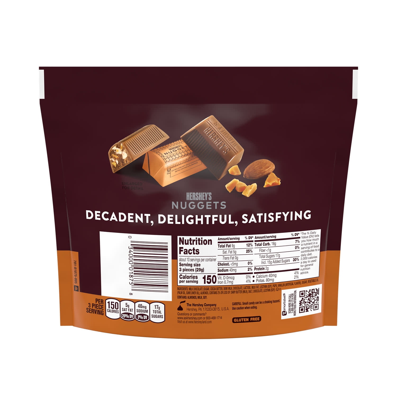 Hershey's Nuggets Milk Chocolate with Toffee and Almonds Candy (Share Pack, 10.2 oz) 2b647