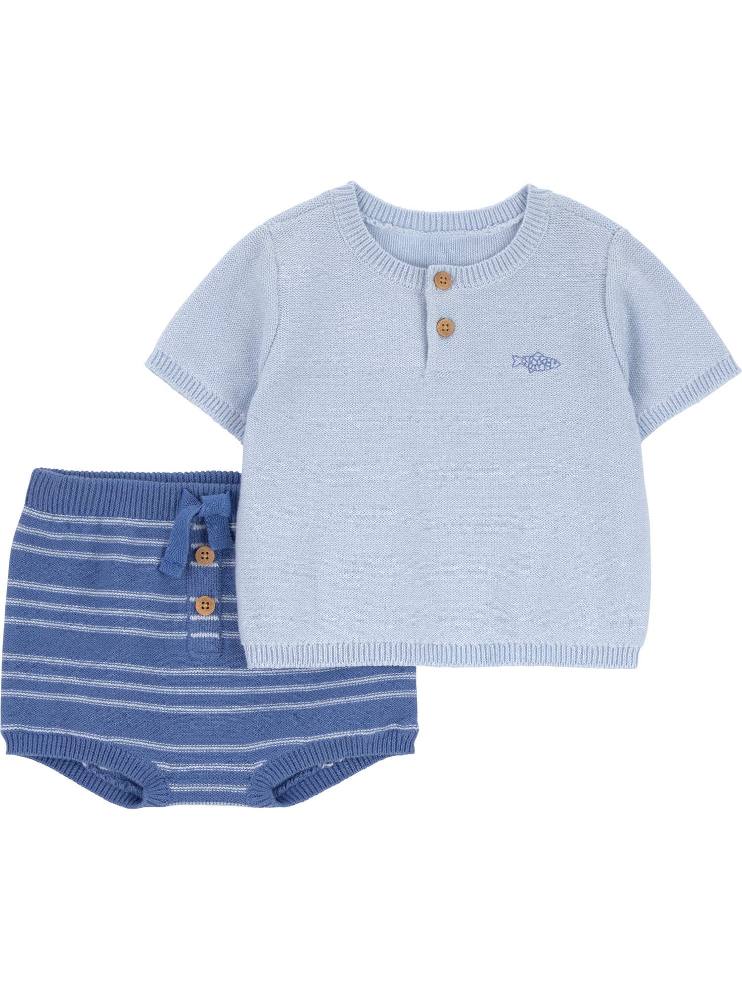 Carter's Child of Mine Baby Boy Outfit Set (Blue, 0-3 Months) f4on8