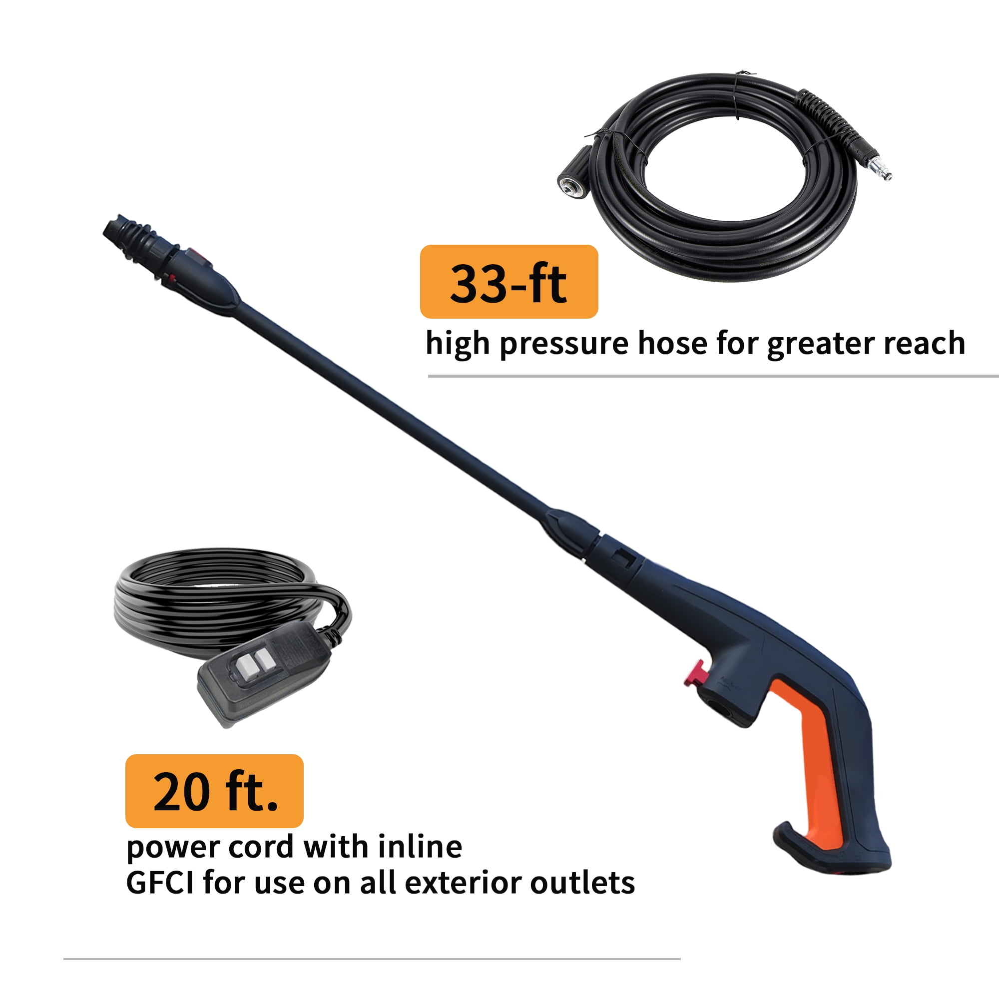 ONAIL Electric Pressure Washer, Heavy-Duty Power Cleaner for Cars, Patios, and Driveways (2800 PSI, 2.0 GPM) bv3dl