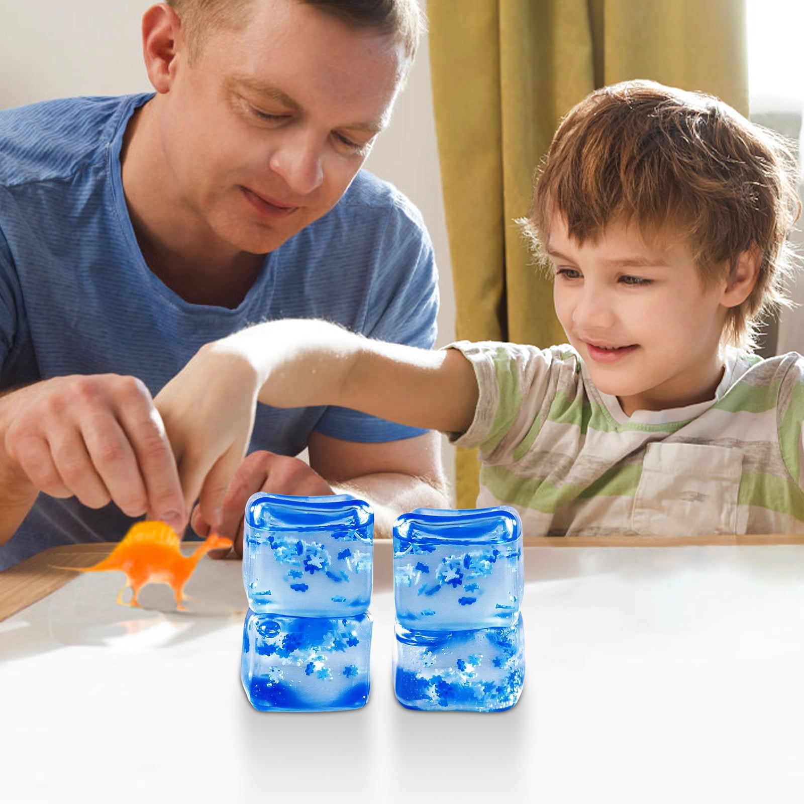 Yaoyar Soft Ice Cube Stress Relief Fidget Toy, Sensory Squeeze Ball for Anxiety and Focus (Multi-Color, 2.5 in) 58db7