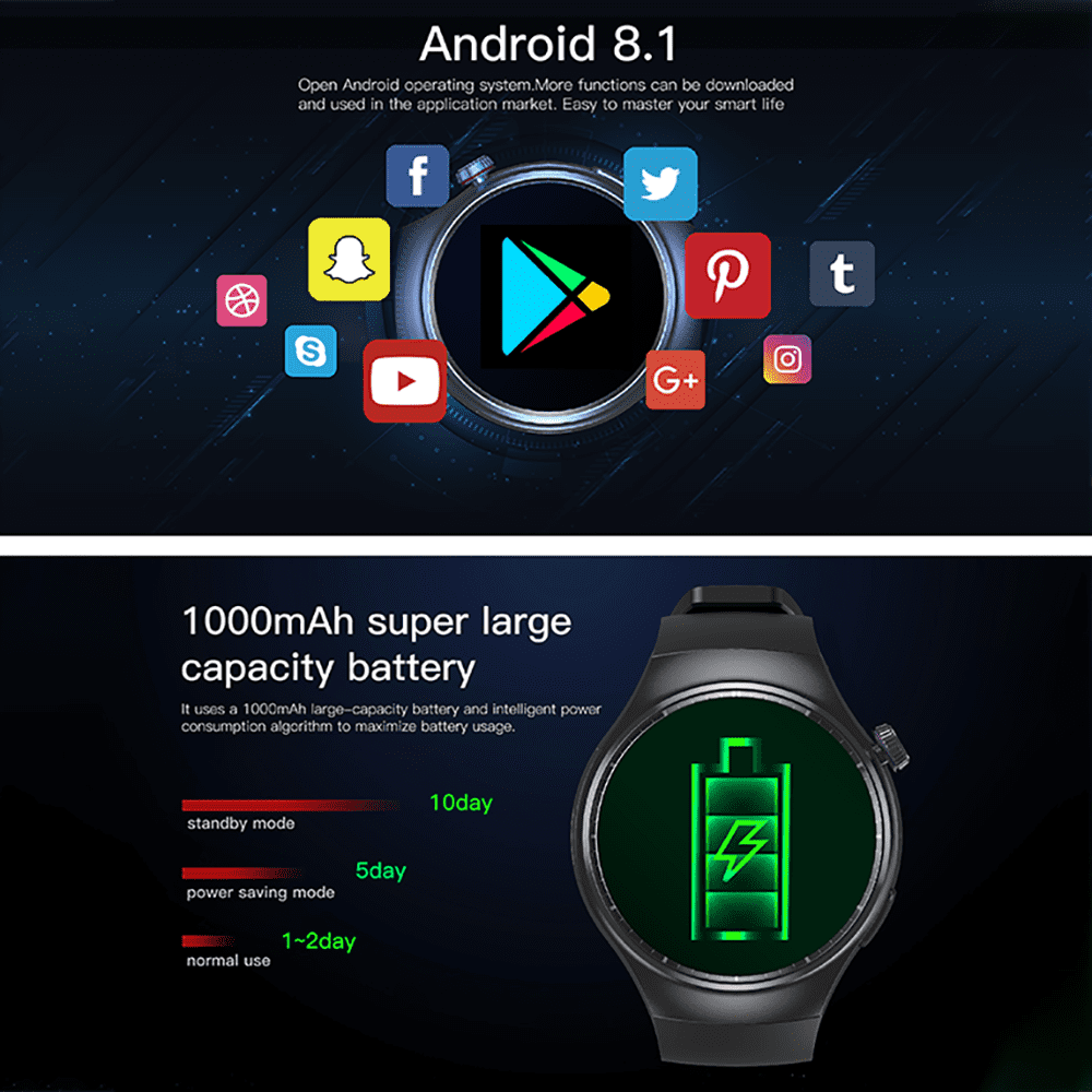 Rainbuvvy DM80 4G Smart Watch with AMOLED Display, GPS, Fitness Tracker, and Sleep Monitoring (Black, 1.43 in) nqwd4