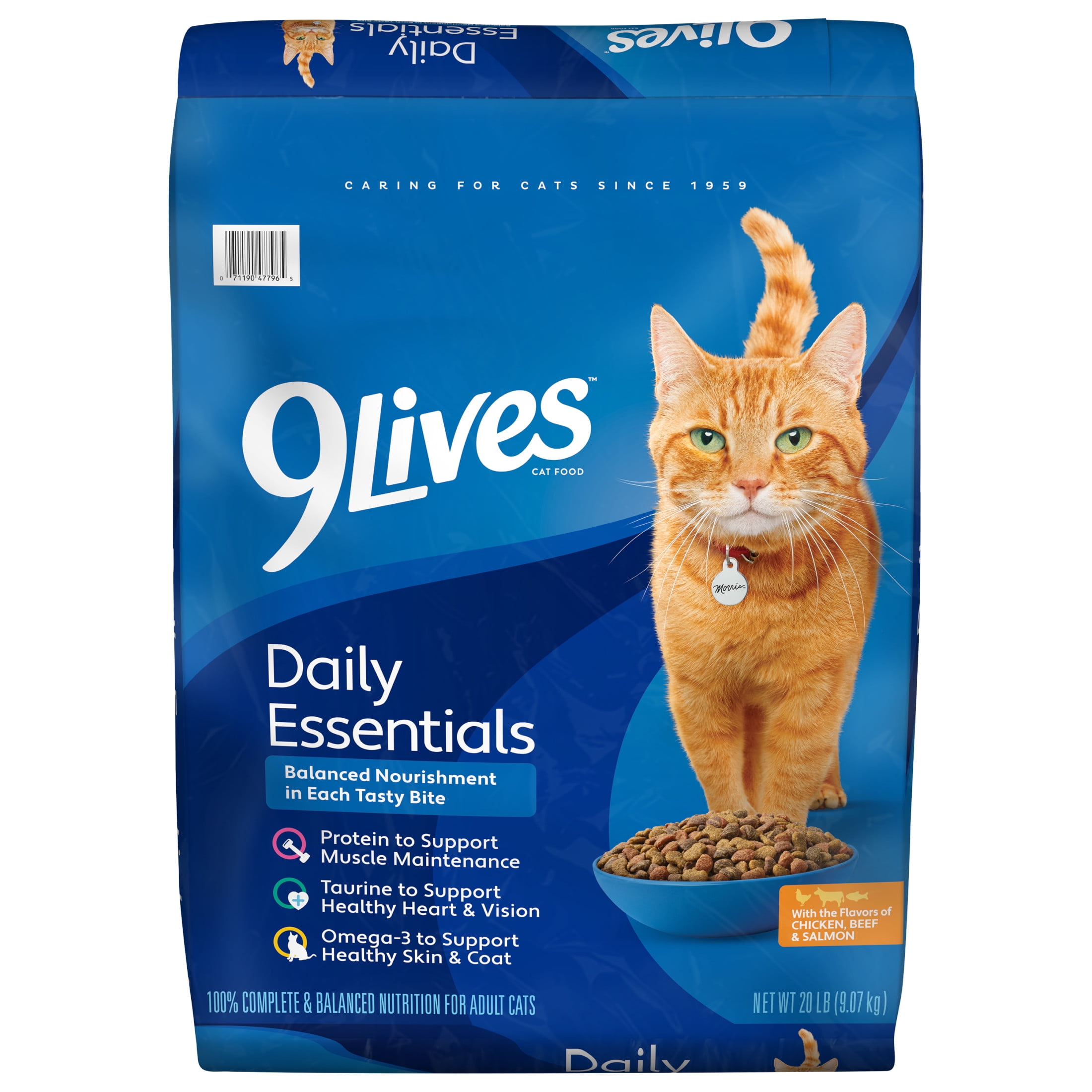 9Lives Daily Essentials Dry Cat Food, Chicken, Beef & Salmon Recipe (20 lb) 384ms