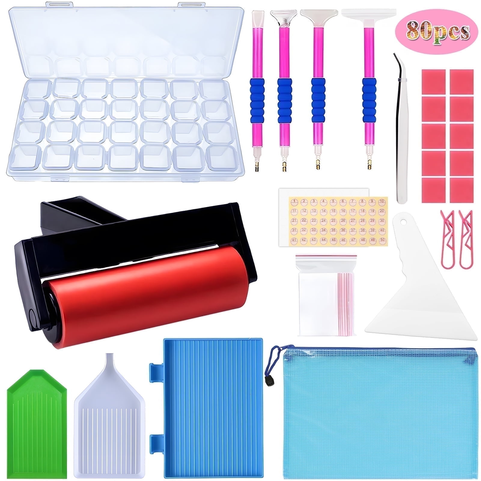 Yalumo 80-Piece Diamond Painting Tool Set with Storage Case (80 Pieces) hid1p