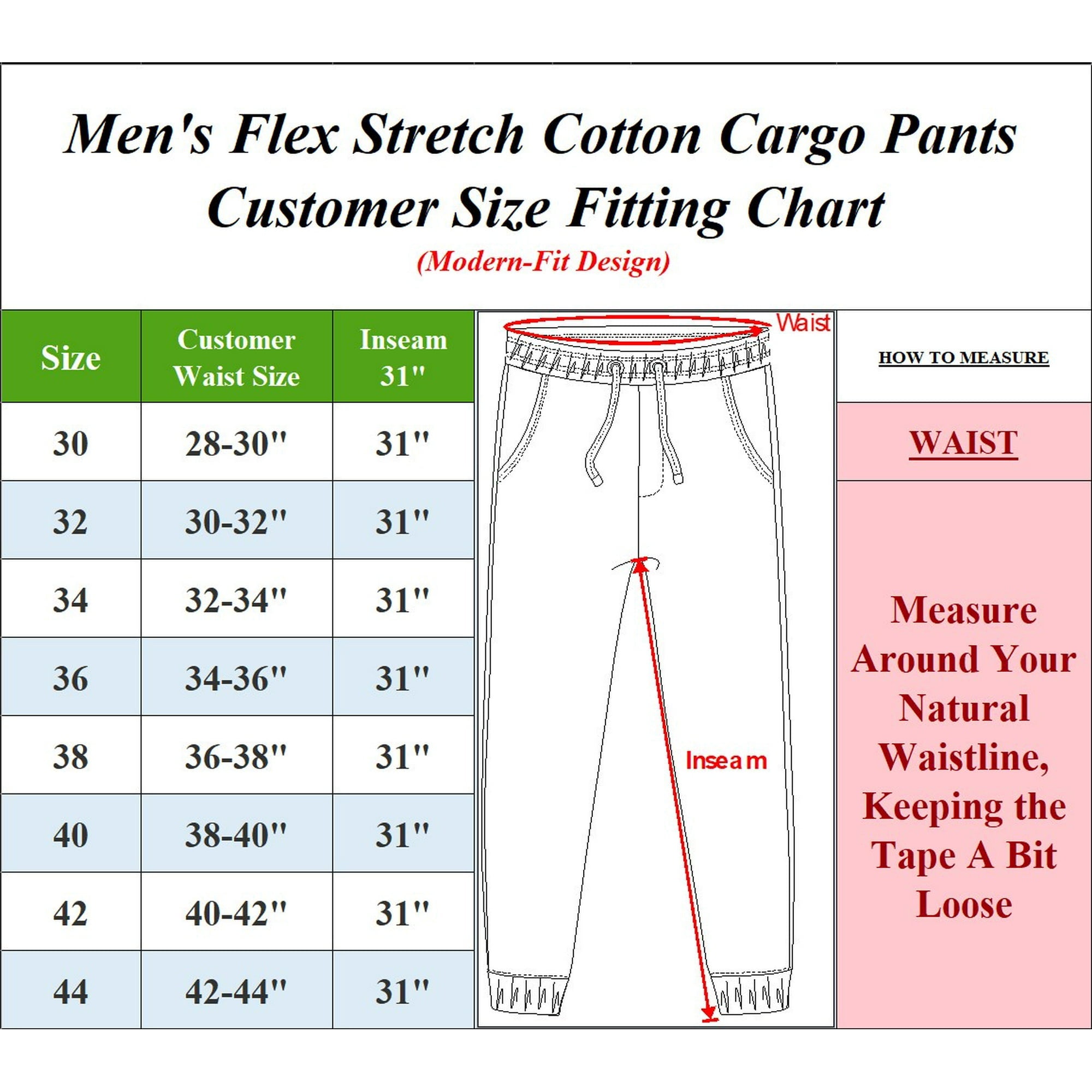Galaxy by Harvic Men's Flex-Stretch Cotton Cargo Pants (Beige, 3-Pack) 7ocpc