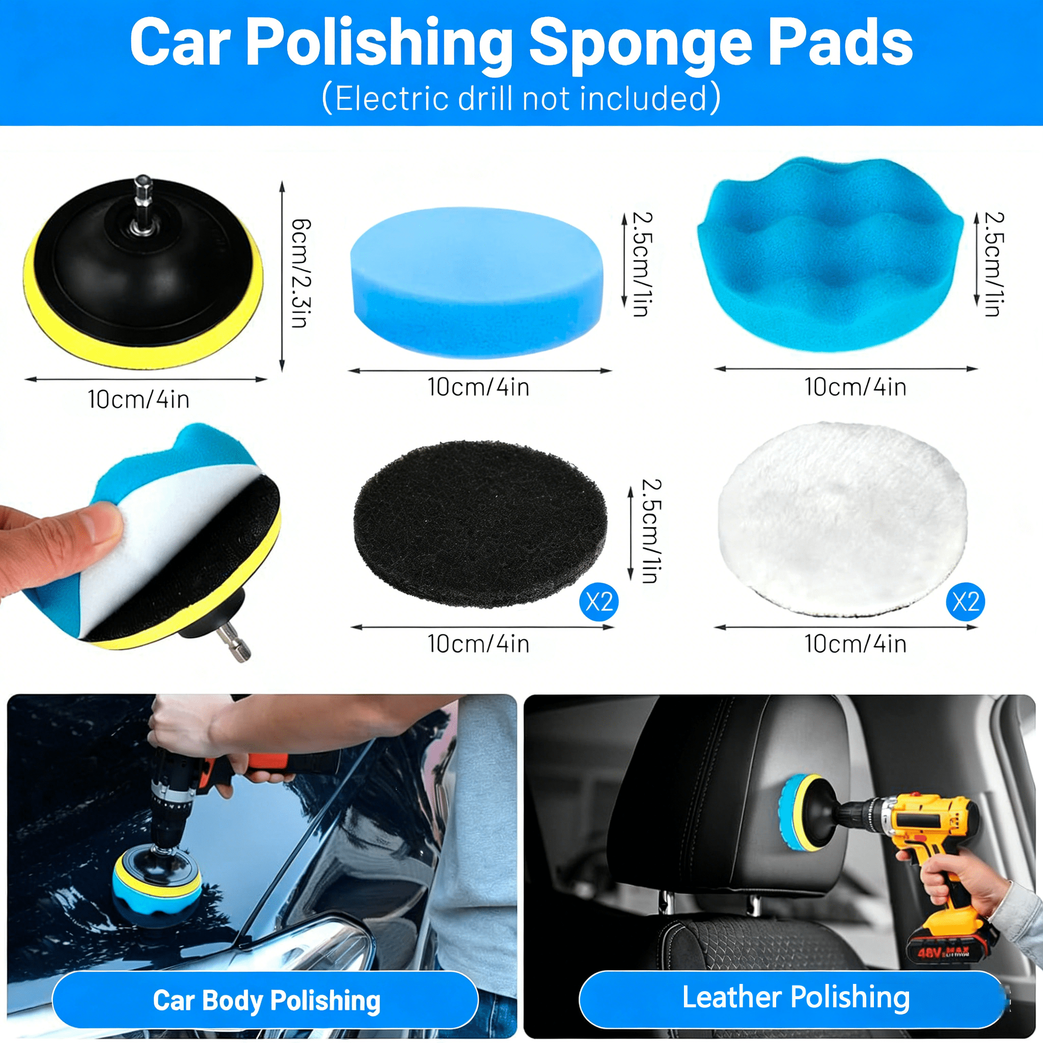 STORGENER 30-Piece Car Detailing Kit, Professional Auto Cleaning Brush Set for Interior and Exterior (Blue, 30-Piece Set) 8t3og