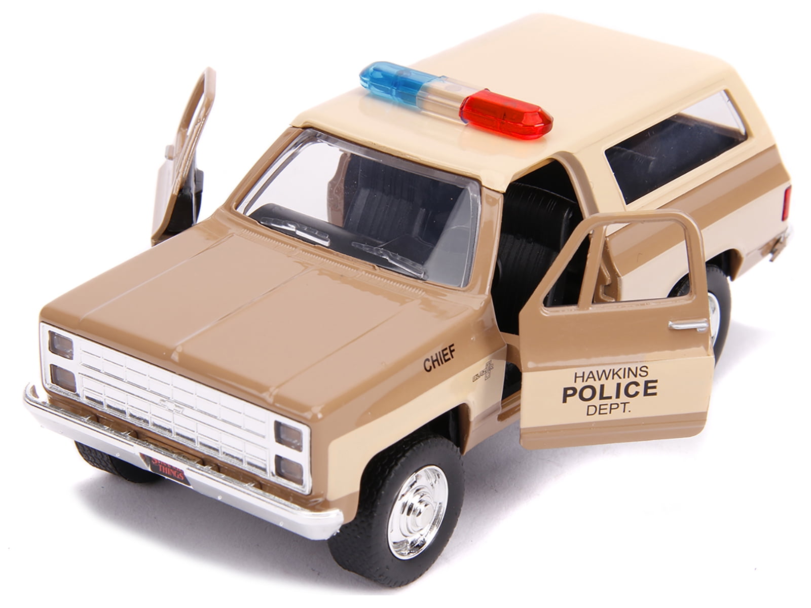 Jada Toys Stranger Things Hawkins Police Dept. Chevrolet Blazer Diecast Model Car (5 in) 46pb5