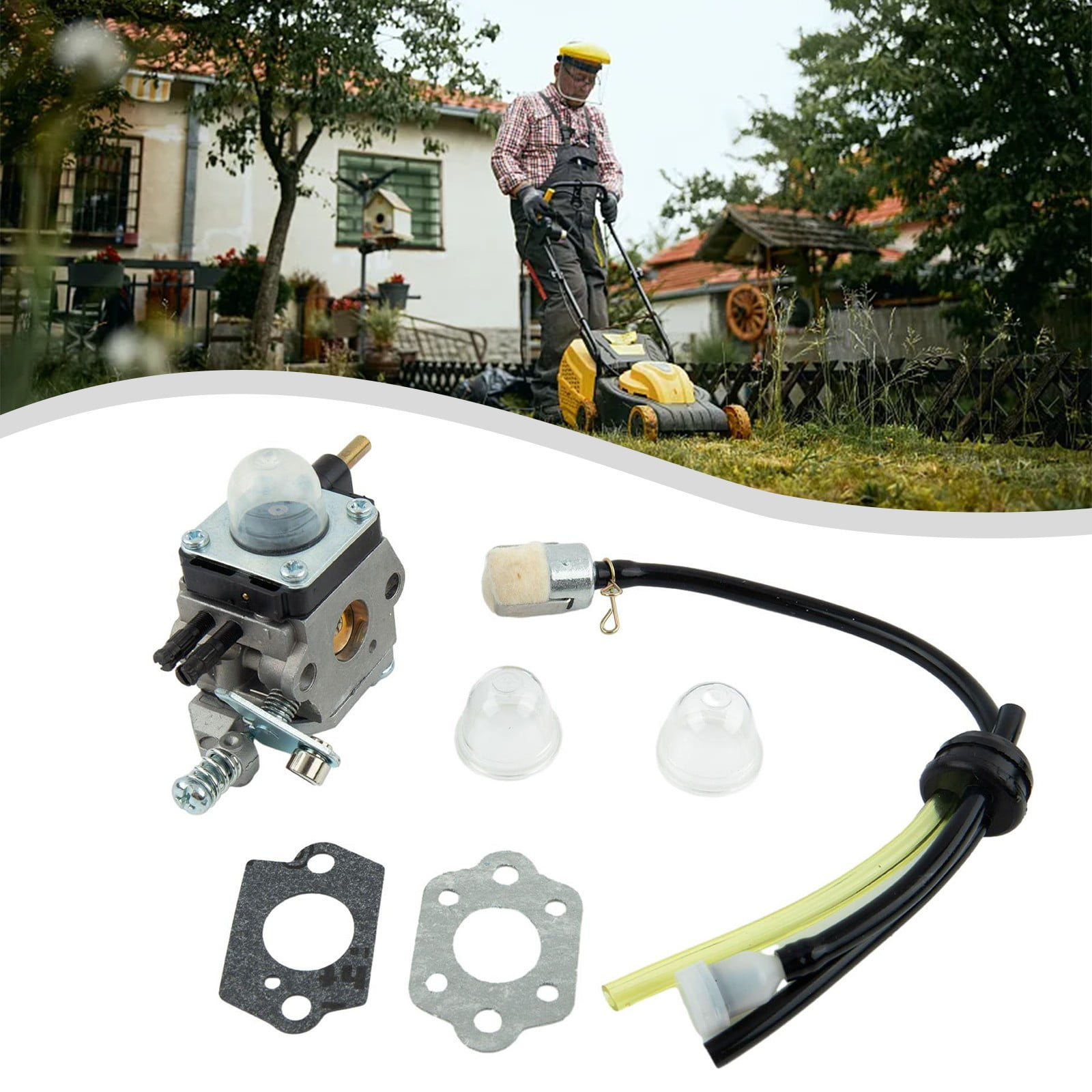 RANMEI Carburetor Repair Kit for Mantis 7222 7225 Tiller Cultivator with SV-5C/2 Engine (1 Pack) 3tf44