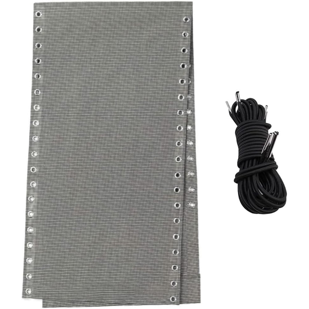 LUVCMFT Zero Gravity Chair Replacement Fabric with 4 Bungee Cord Kit (Light Gray, 17 in x 63 in) 7zser