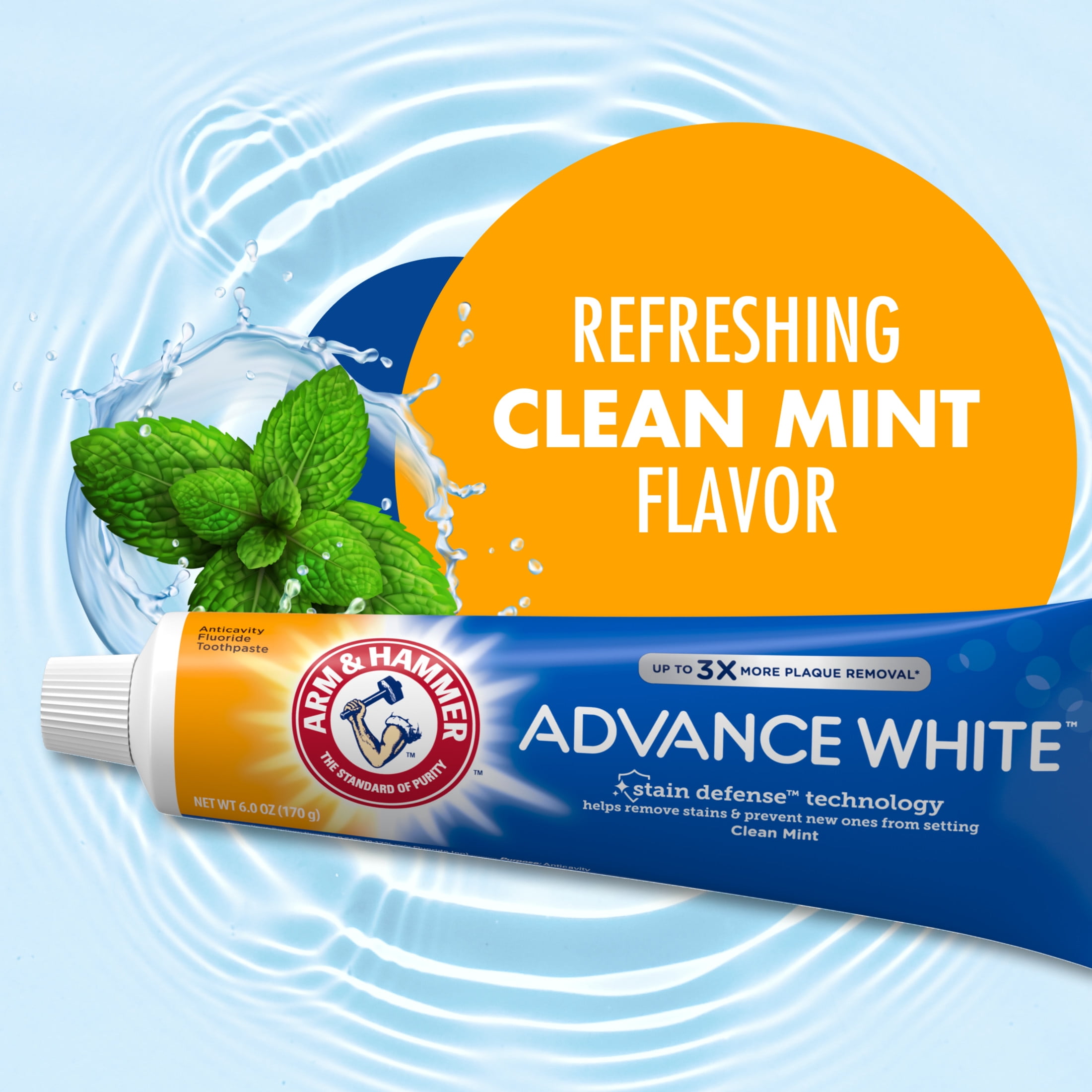 ARM & HAMMER Advance White Extreme Whitening Toothpaste, Fluoride Anticavity Formula (Clean Mint, 6 oz) i4ab0