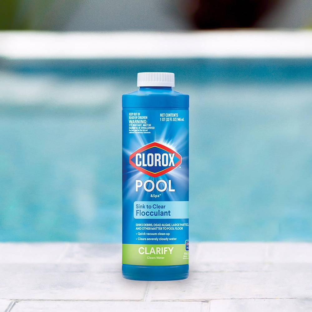 Clorox Pool&Spa Sink to Clear Flocculant Pool Clarifier (Clear, 32 fl oz) qaeco