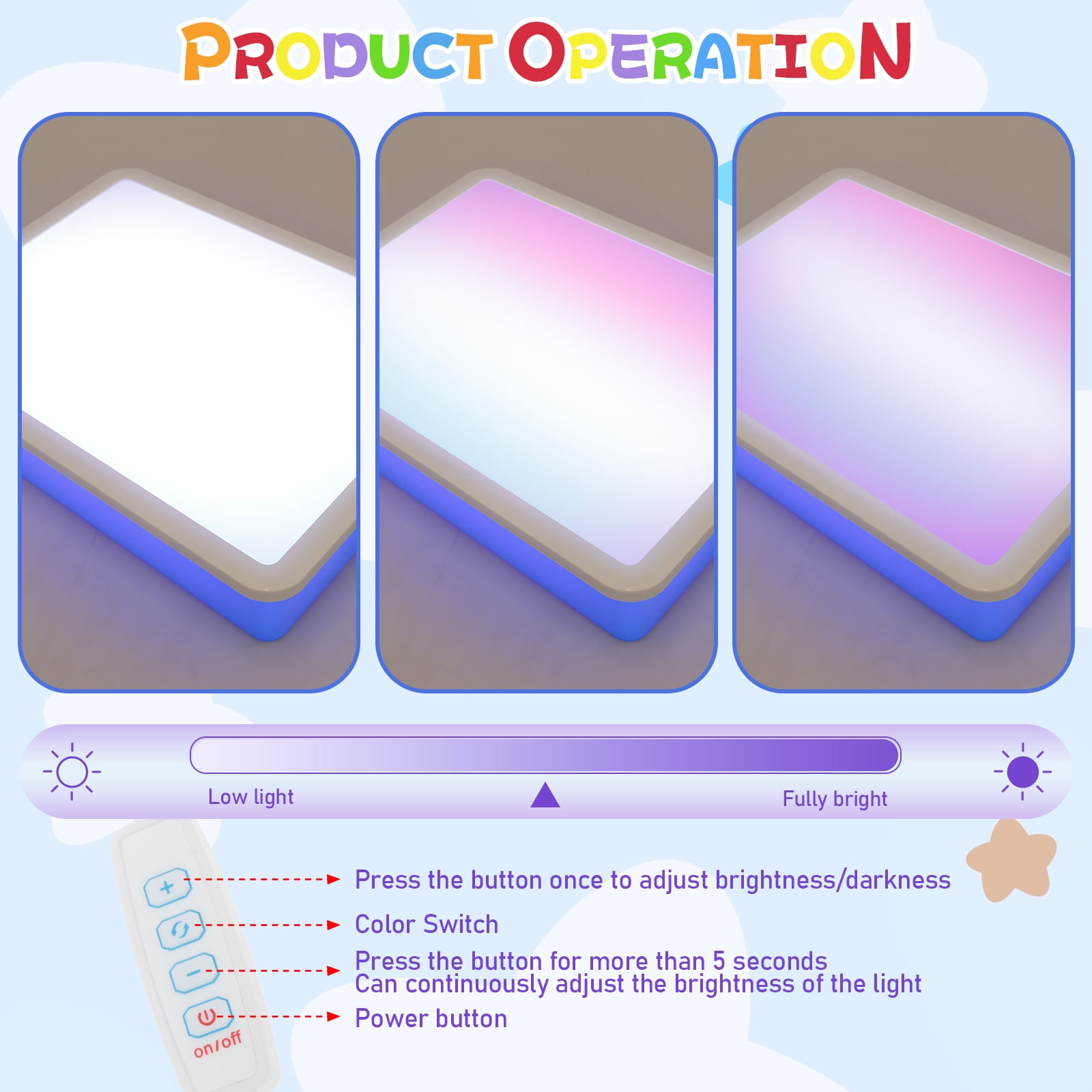 Wekvgz LED Light Box for Kids Sensory Drawing and Tracing Table (Adjustable Brightness, 15.7 in x 11.6 in) mkq5d
