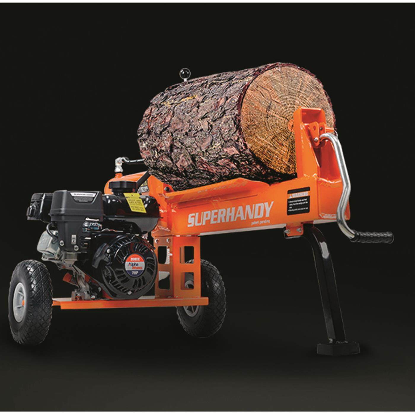 SuperHandy 16 Ton Gas Powered Hydraulic Log Splitter (Heavy-Duty, Portable) g8ro1