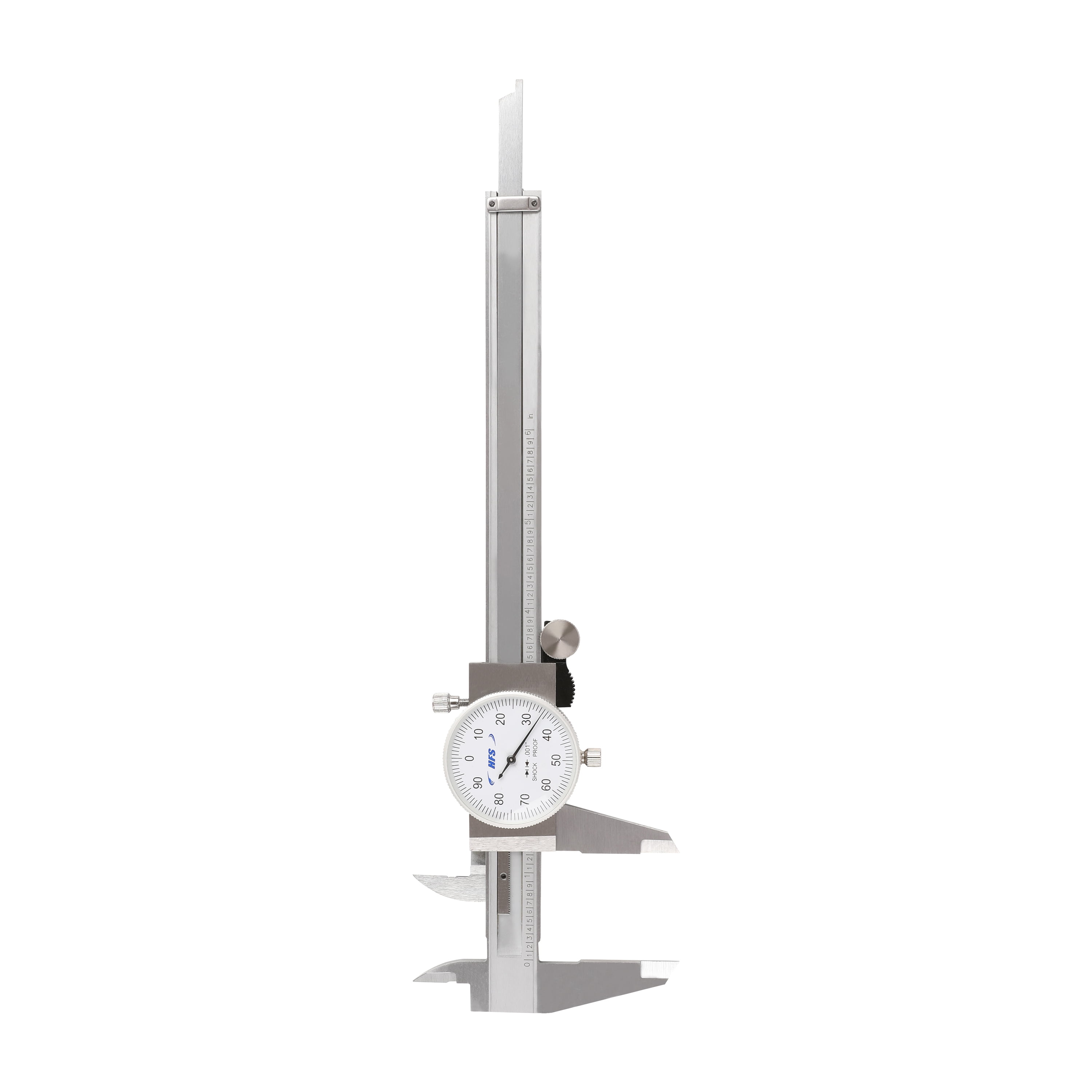 HFS Dial Caliper 4-Way Measurement Tool, Shockproof Carbon Steel (Silver, 0-6 in) xone2