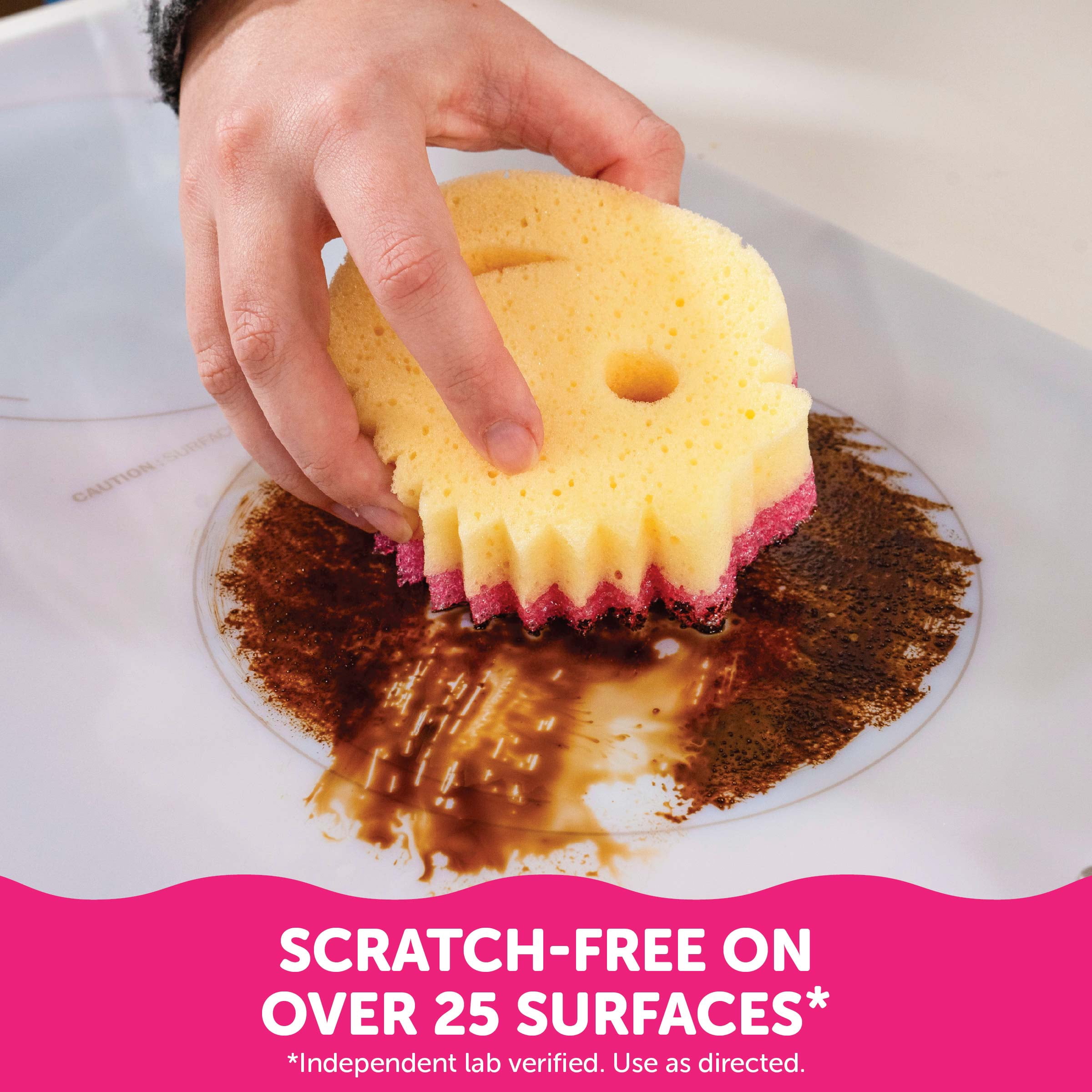 Scrub Daddy Scrub Mommy Dual-Sided Scratch-Free Cleaning Sponge (Pink, 1-Pack) m9qrx