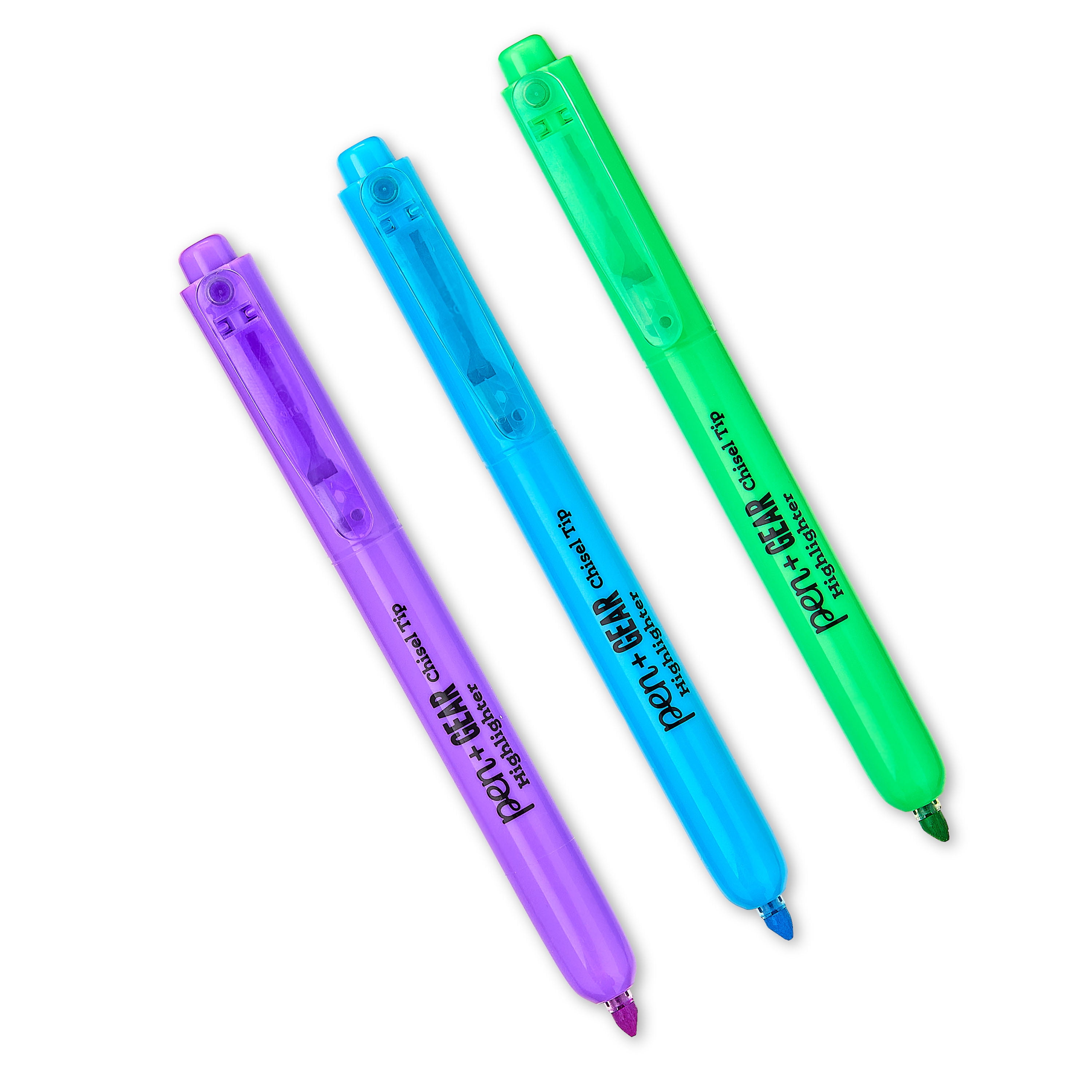 Pen+Gear Retractable Chisel Tip Highlighters, Assorted Neon Colors (12 Count) 57z5s