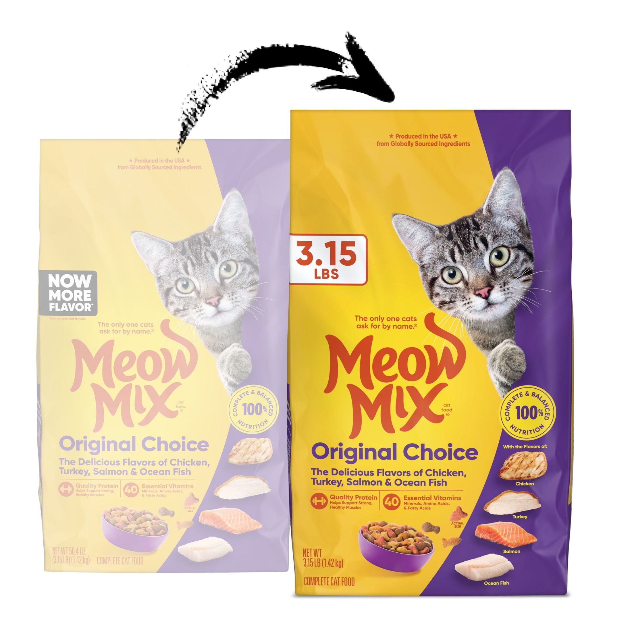 Meow Mix Original Choice Dry Cat Food (Adult Formula, 3.15 lb) dcx90